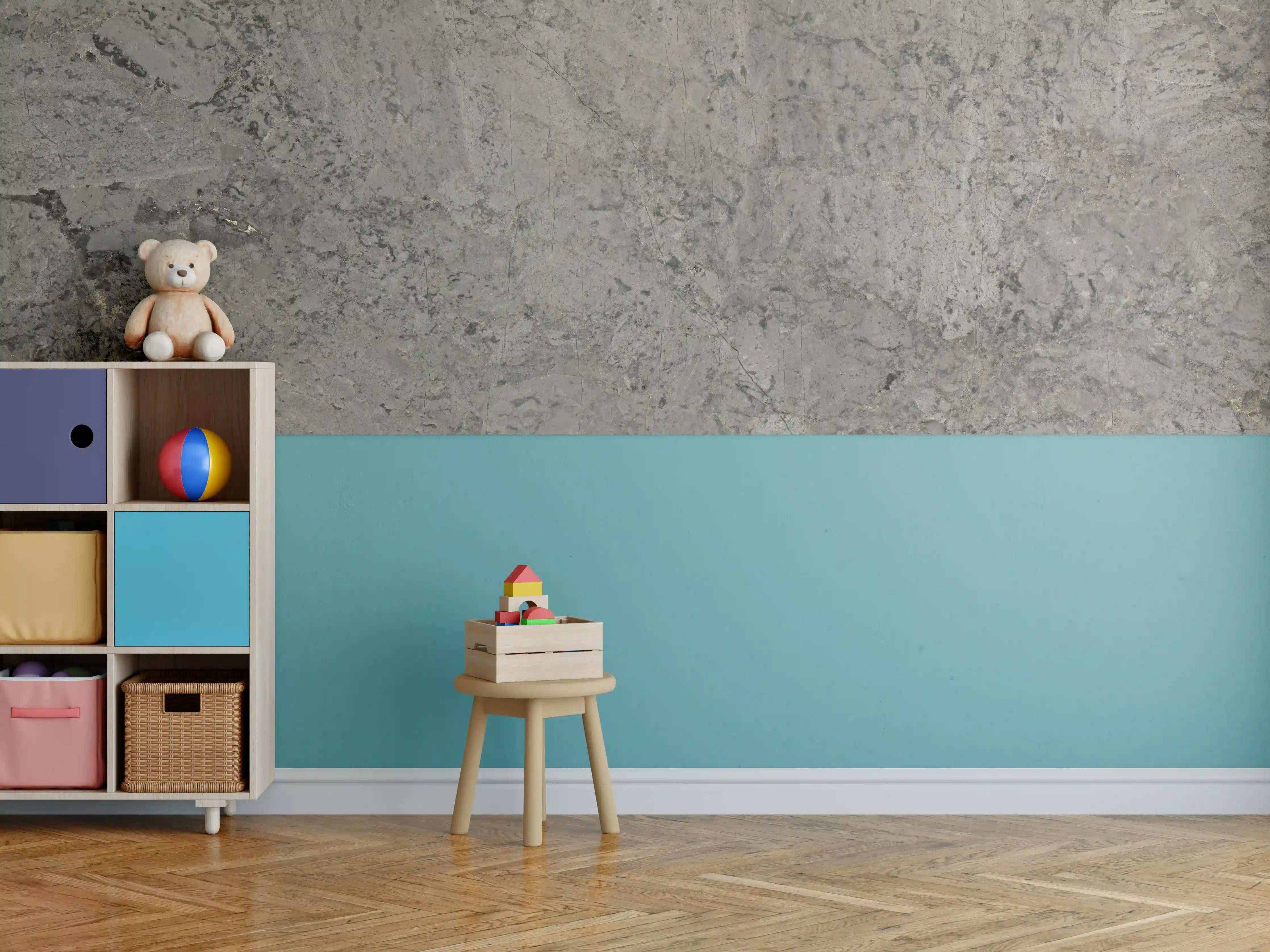 Kinderzimmer Wandgestaltung - Graue Granit Textur