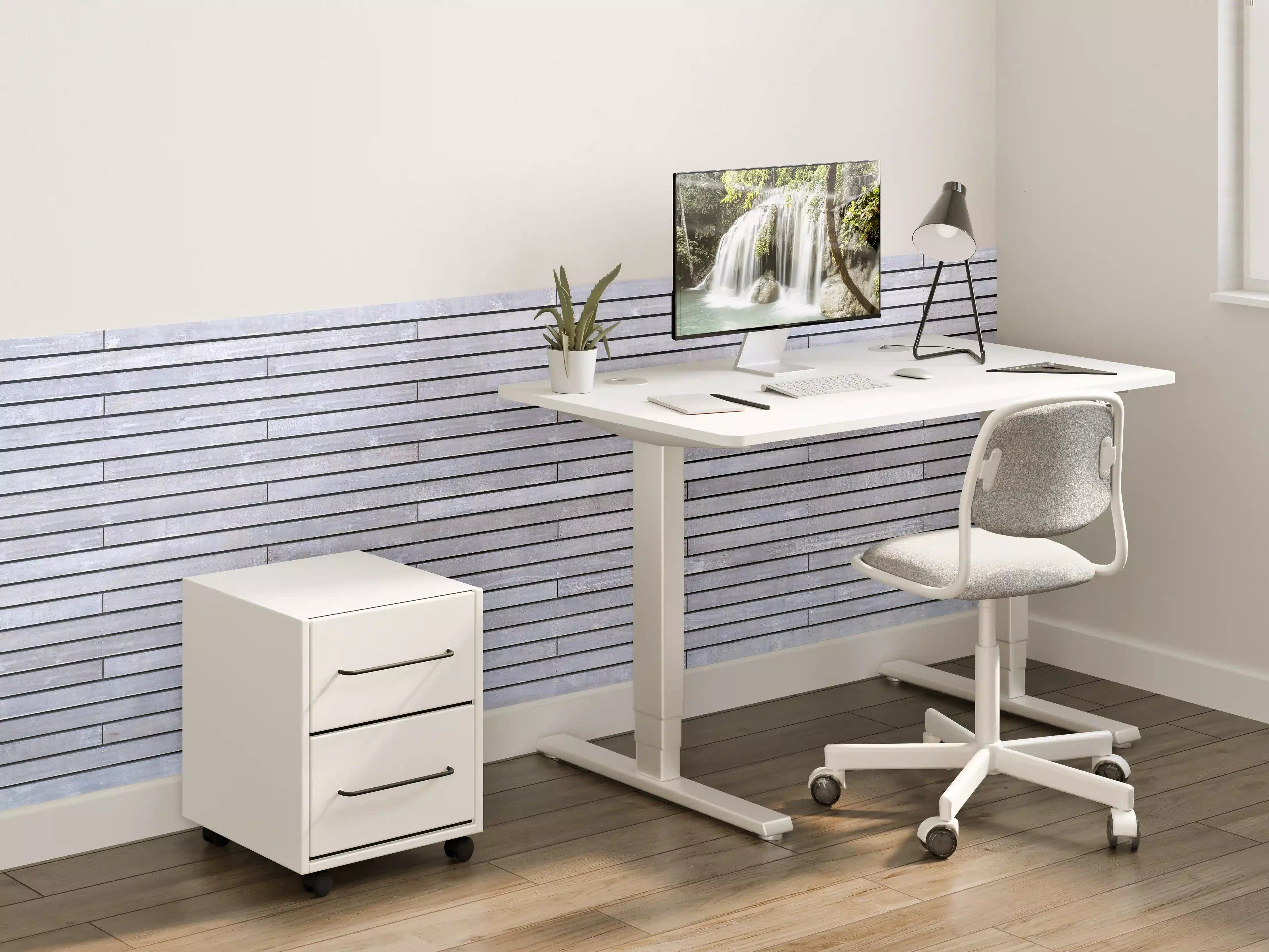 Kinderzimmer Wandgestaltung - Graue Holzverkleidung