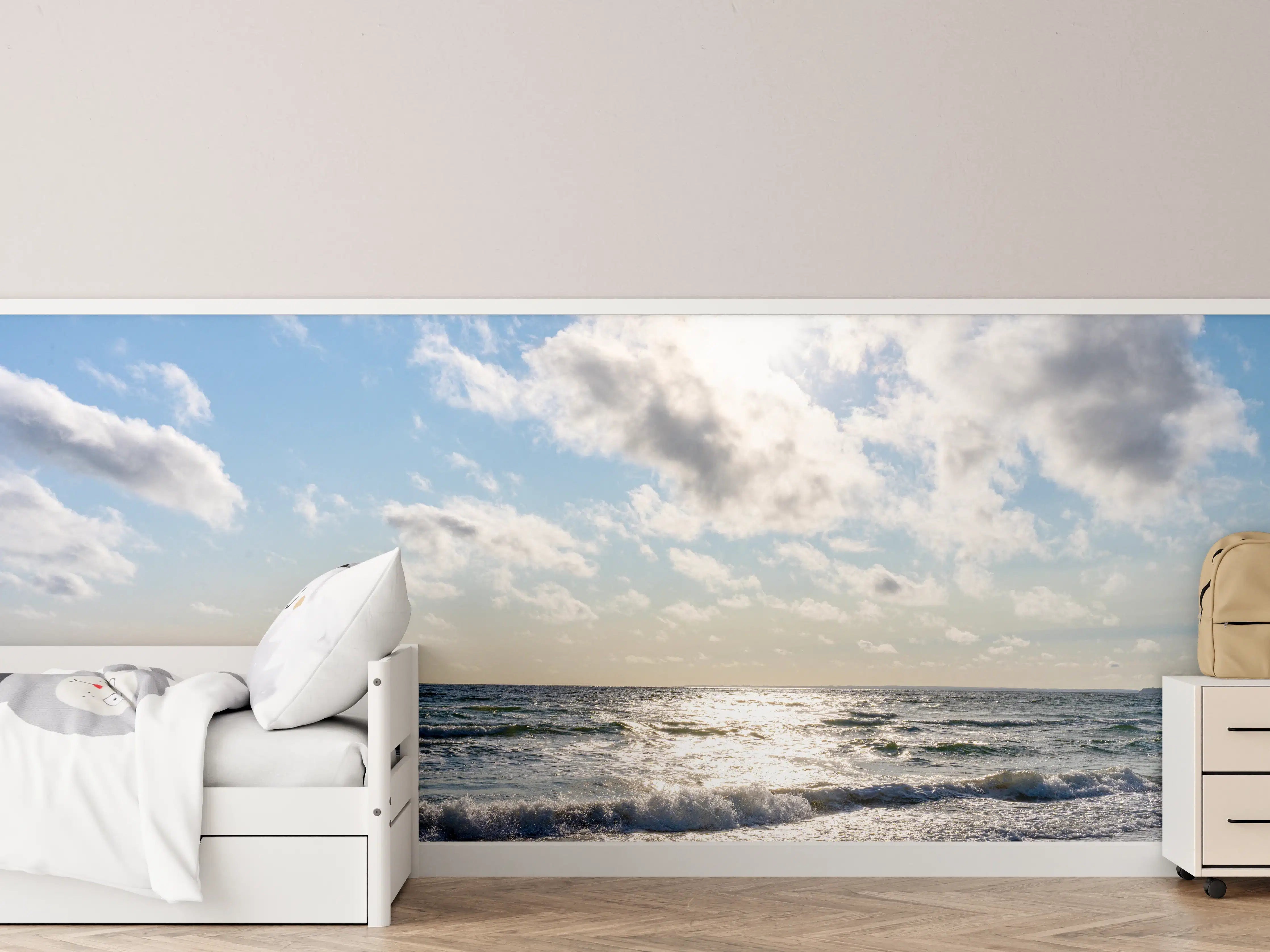 Kinderzimmer Wandgestaltung - Graue Schatten am Horizont