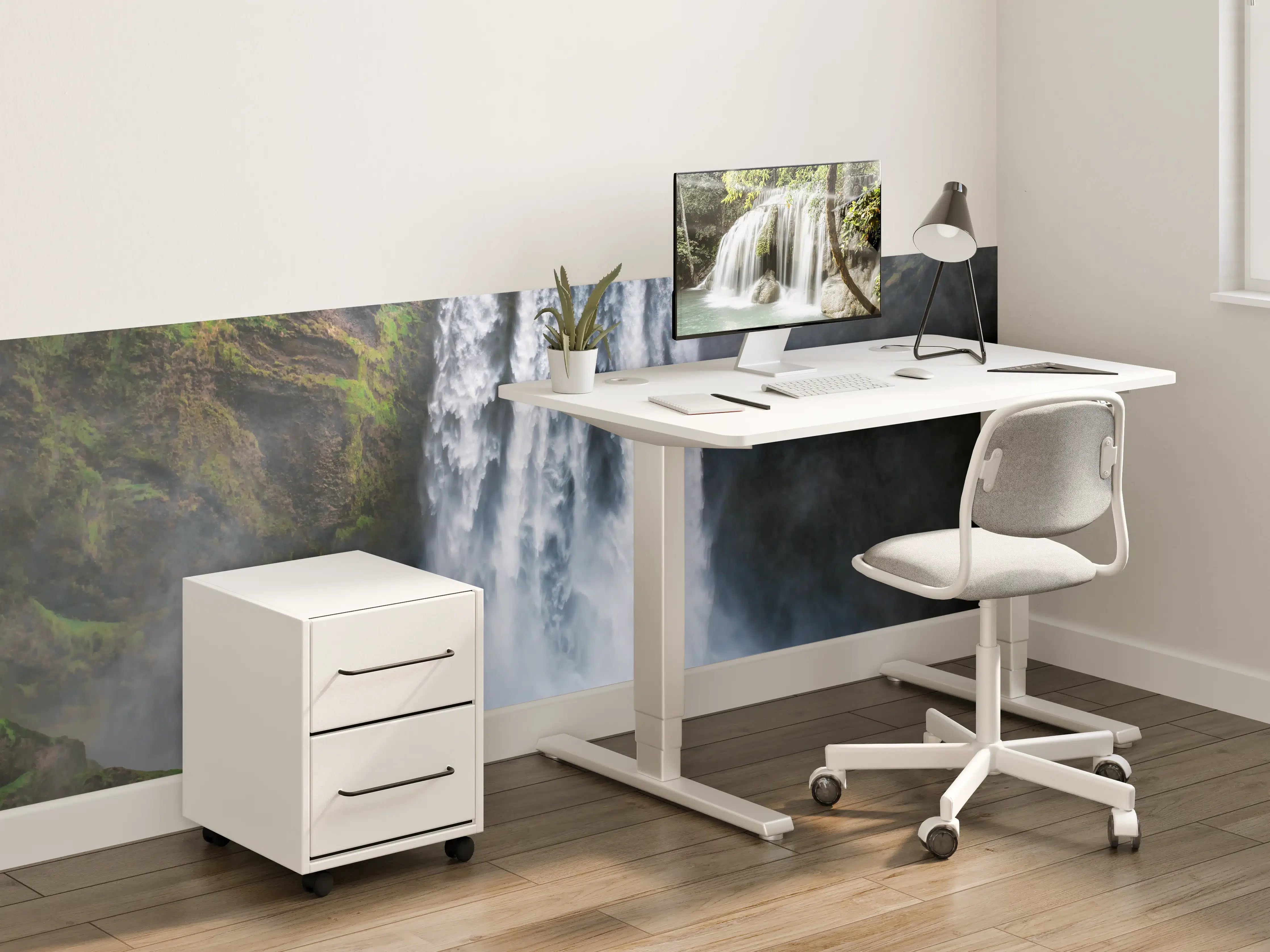 Kinderzimmer Wandgestaltung - Graue Wasserfallpracht