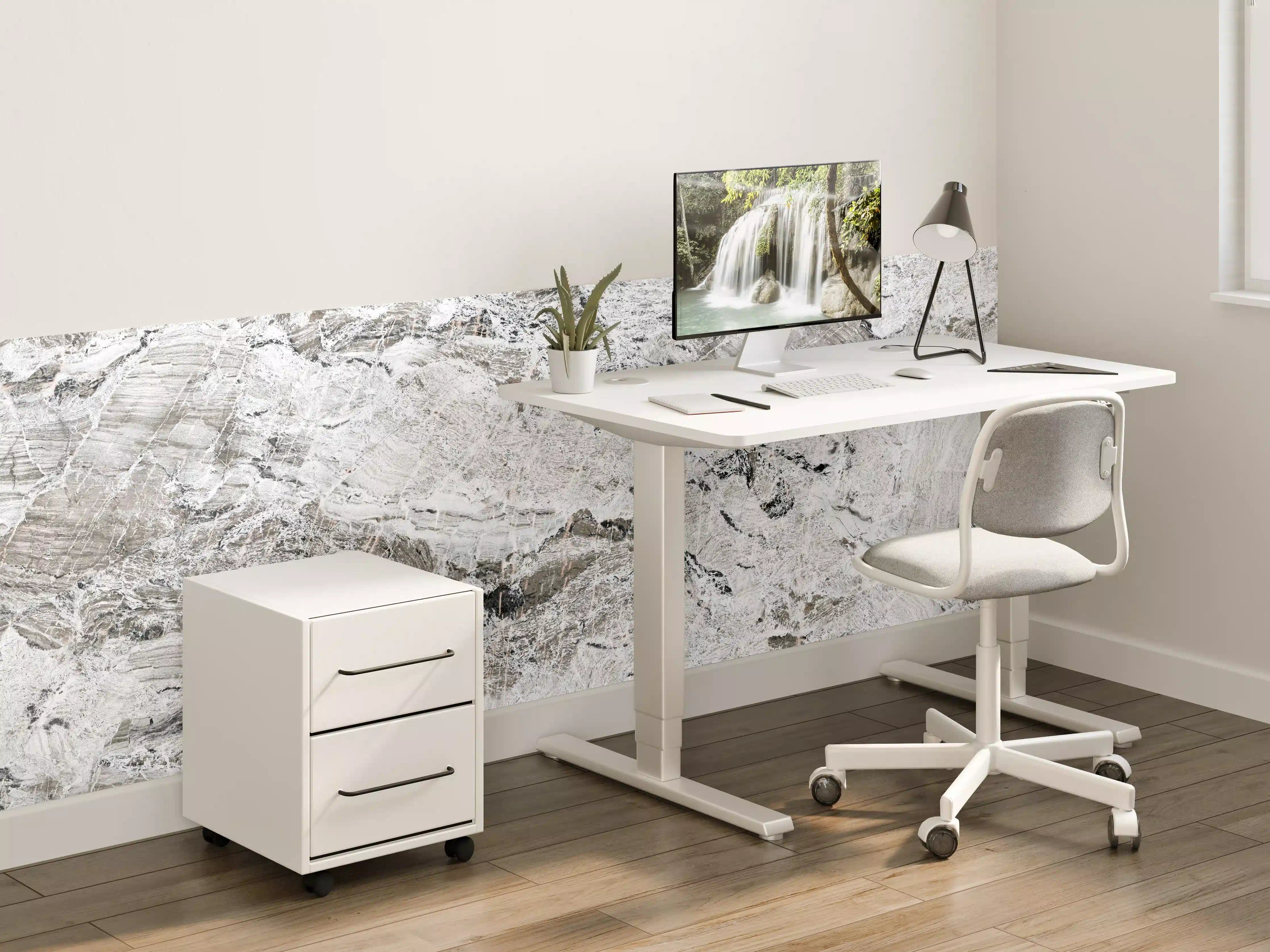 Kinderzimmer Wandgestaltung - Graue abstrakte Marmor Stein Textur