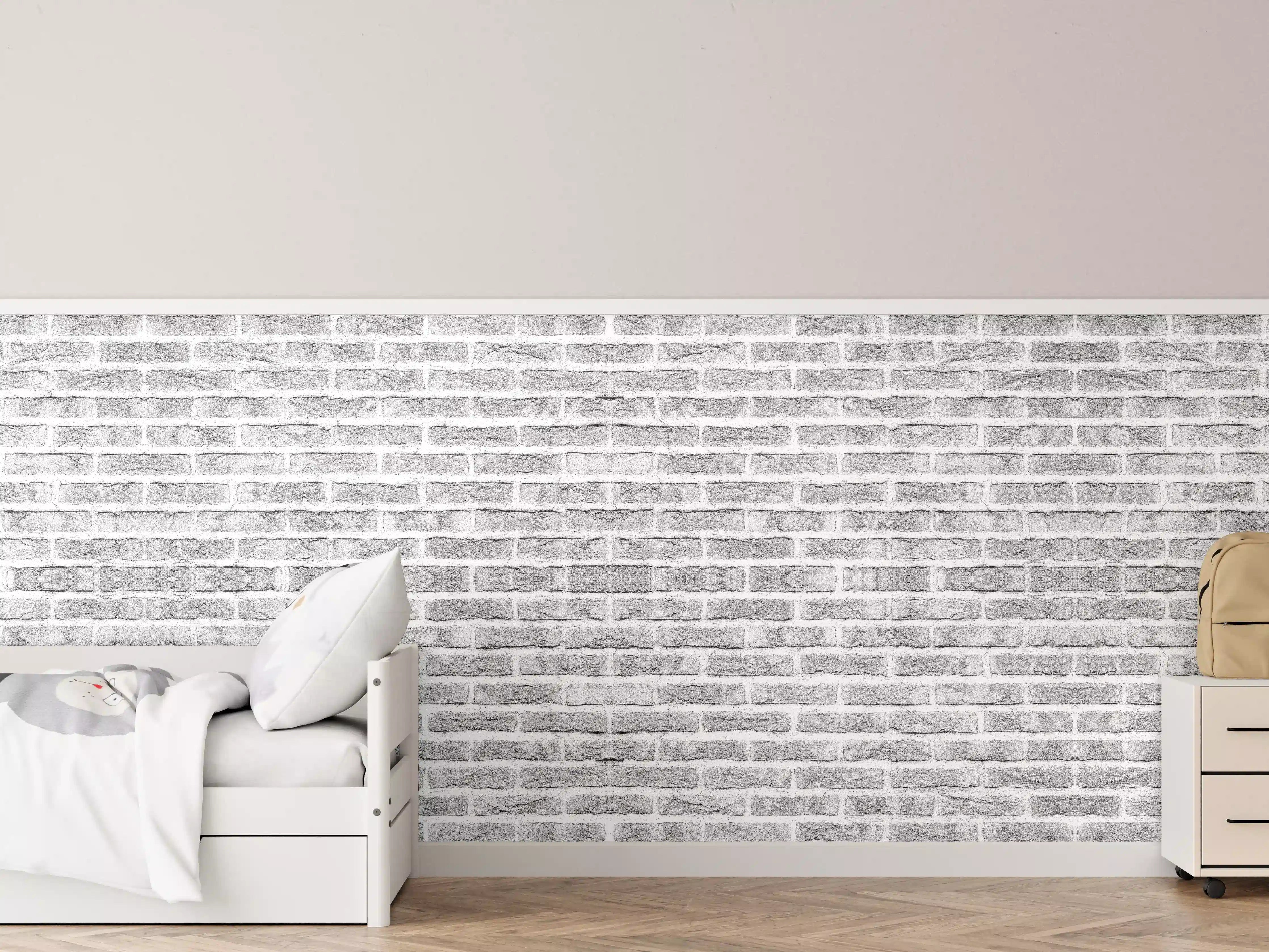 Kinderzimmer Wandgestaltung - Graue alte Ziegelwand