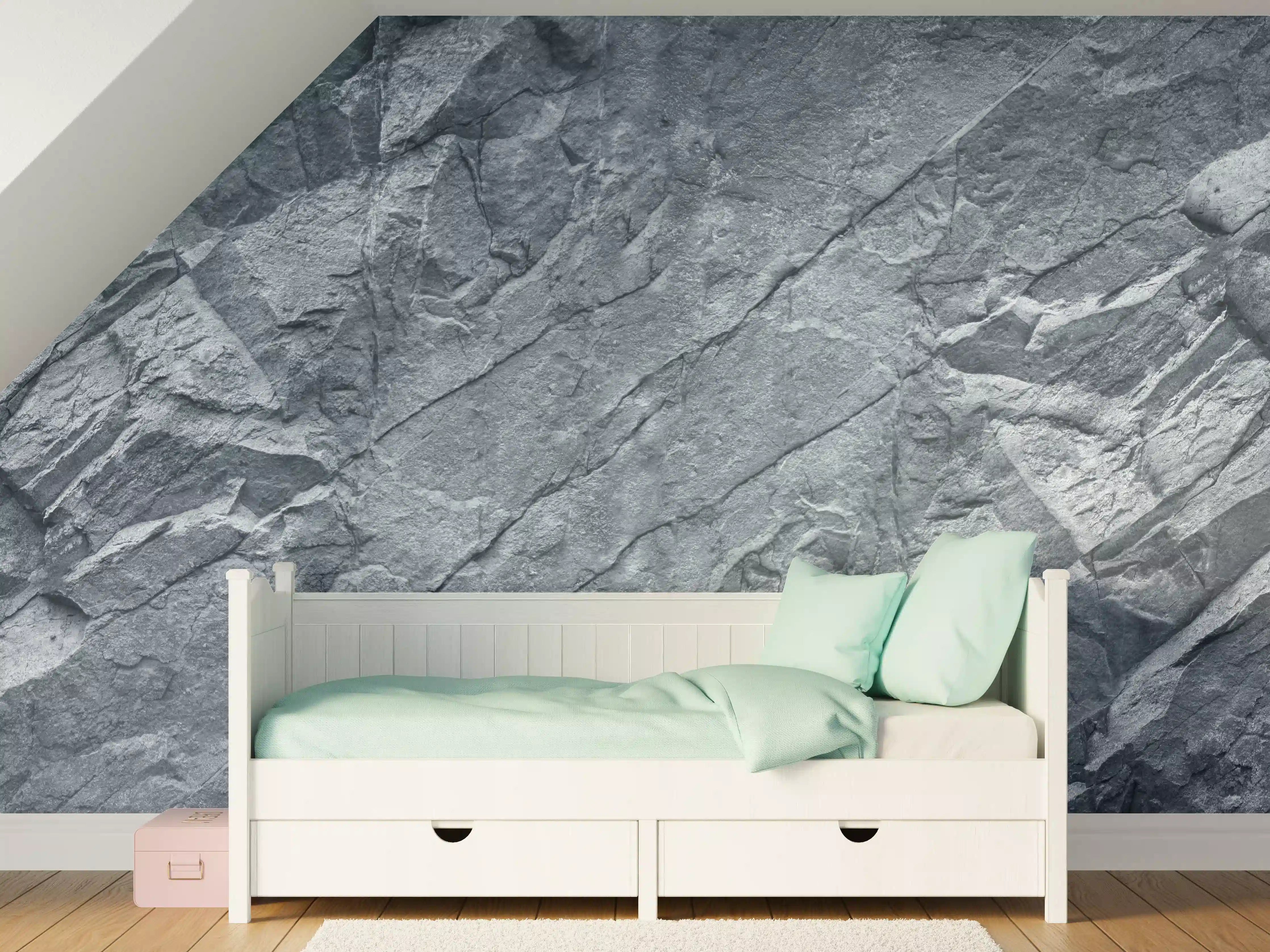 Kinderzimmer Wandgestaltung - Grauer Fels