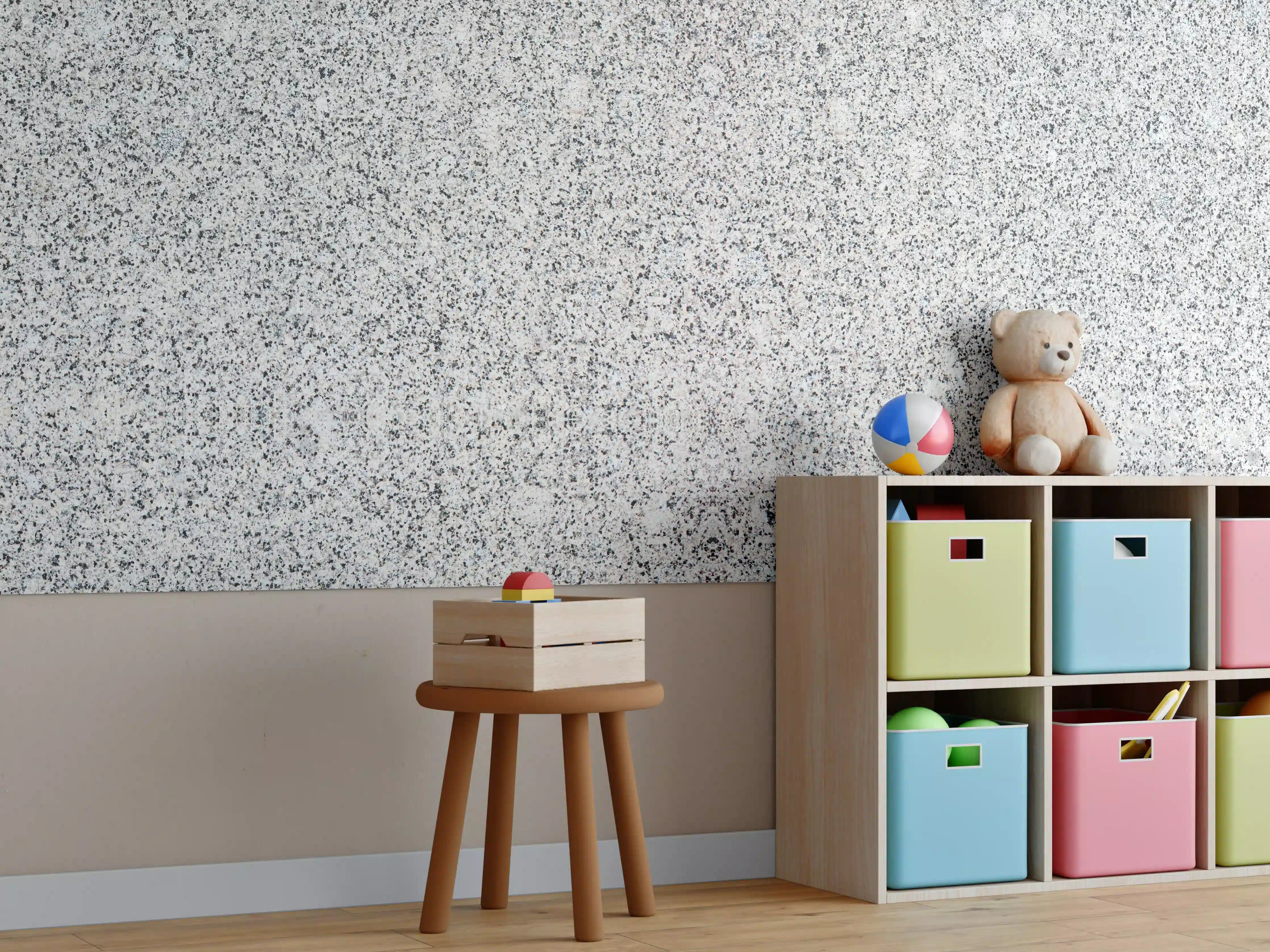 Kinderzimmer Wandgestaltung - Grauer Granit