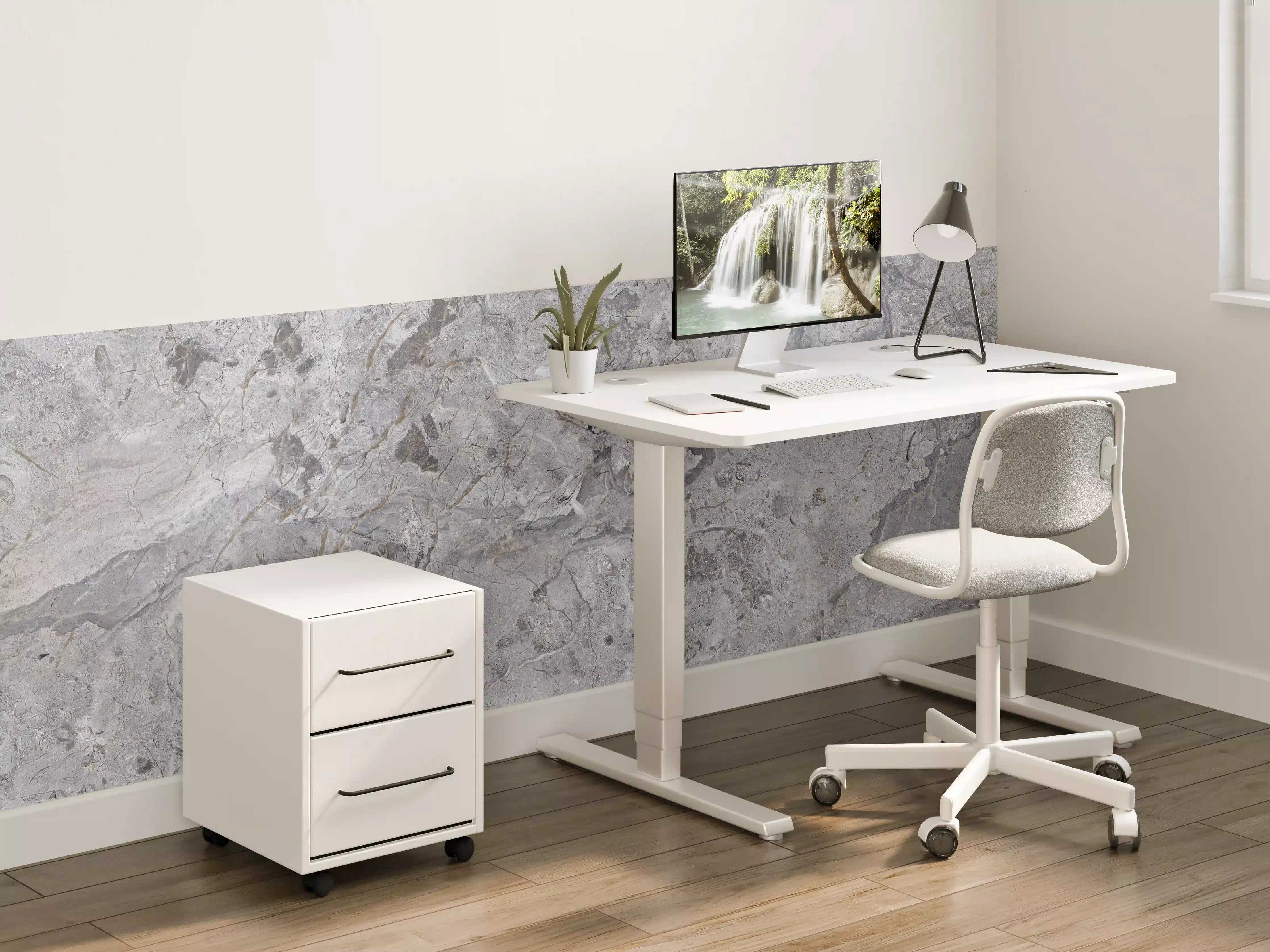 Kinderzimmer Wandgestaltung - Grauer Marmor