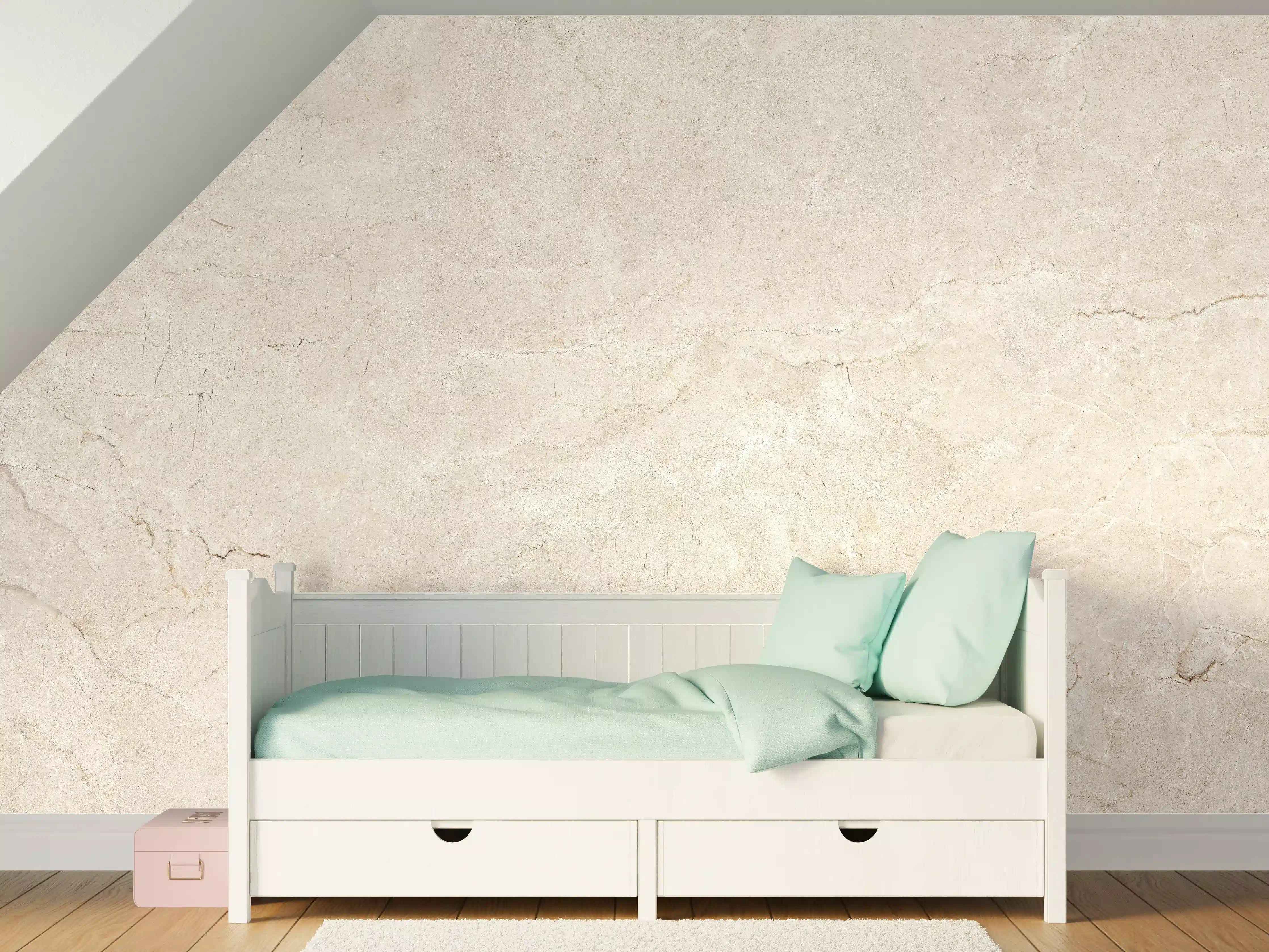 Kinderzimmer Wandgestaltung - Grauer Marmor auf steinigem Hintergrund