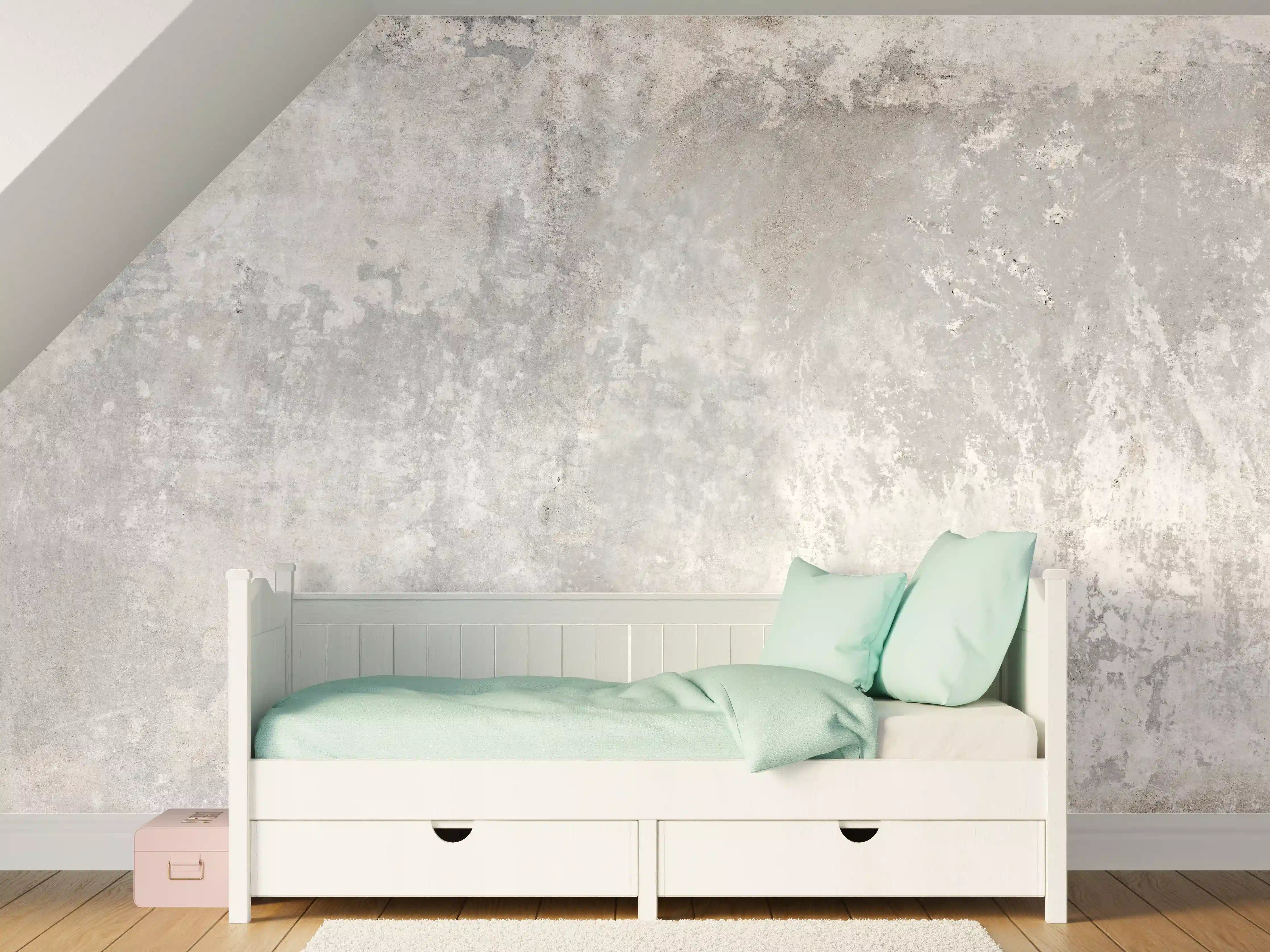 Kinderzimmer Wandgestaltung - Grauer Zement-Hintergrund
