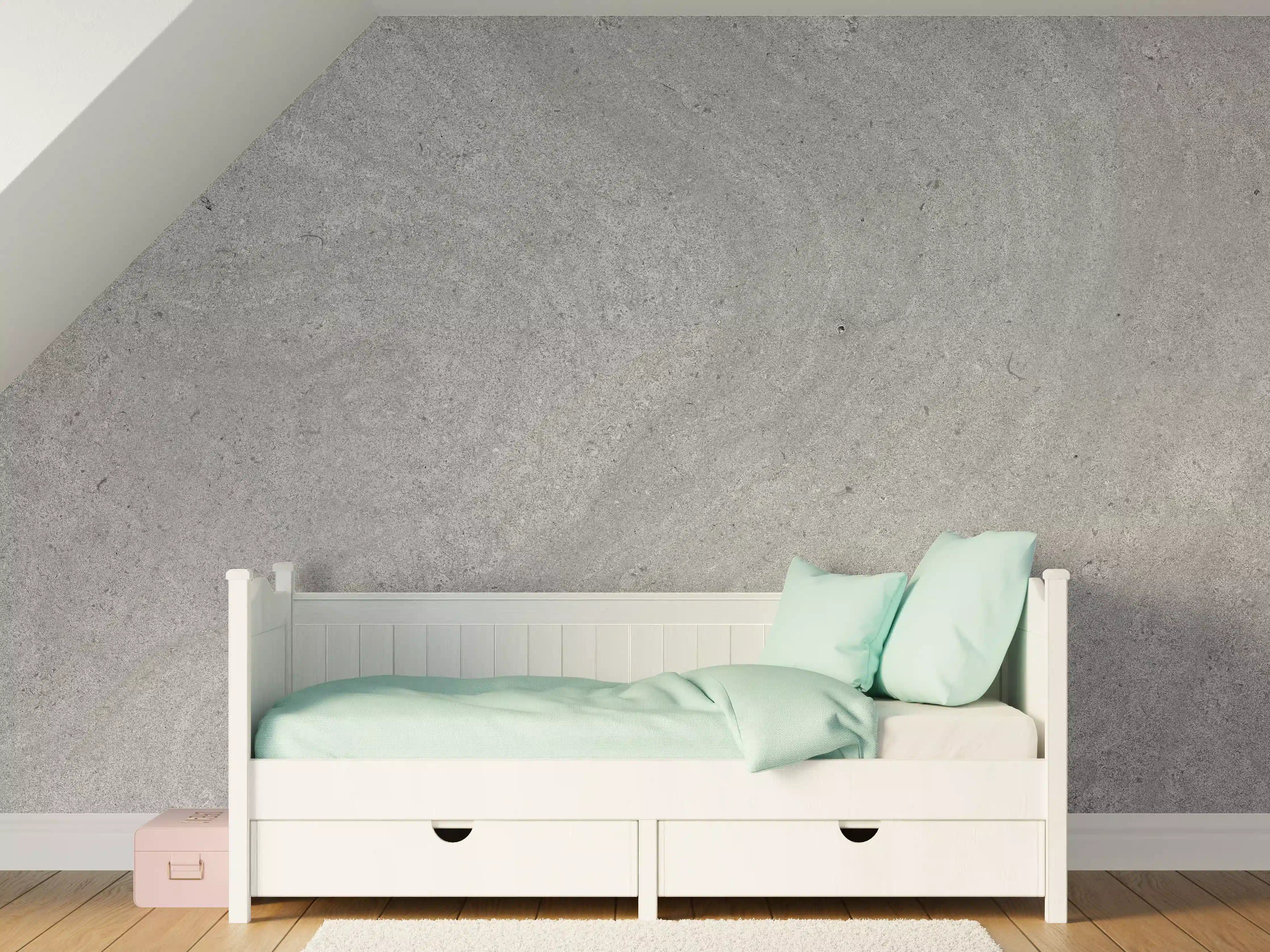 Kinderzimmer Wandgestaltung - Grauer krauser Marmor