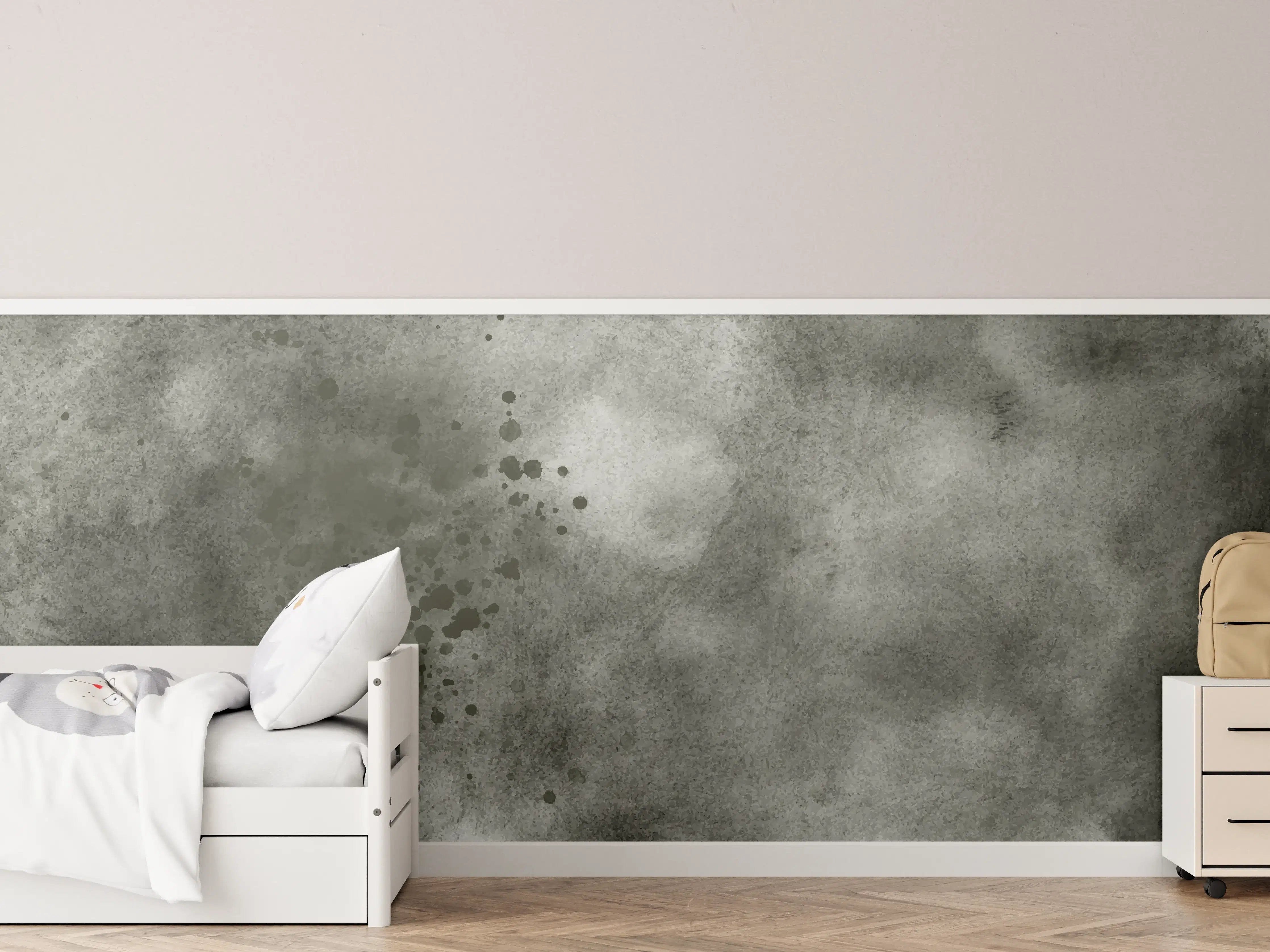 Kinderzimmer Wandgestaltung - Grauschattierter Aquarellhintergrund