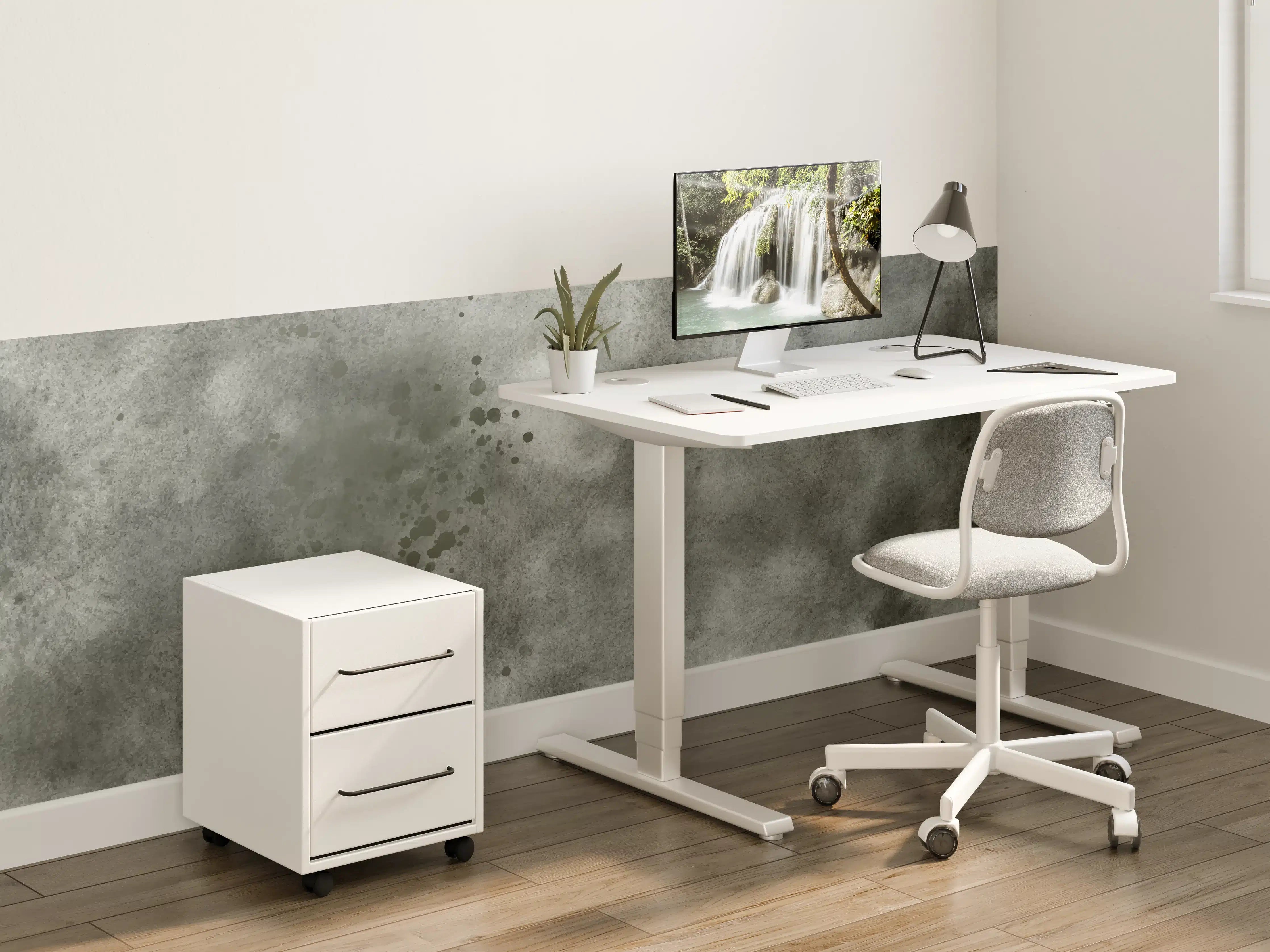 Kinderzimmer Wandgestaltung - Grauschattierter Aquarellhintergrund