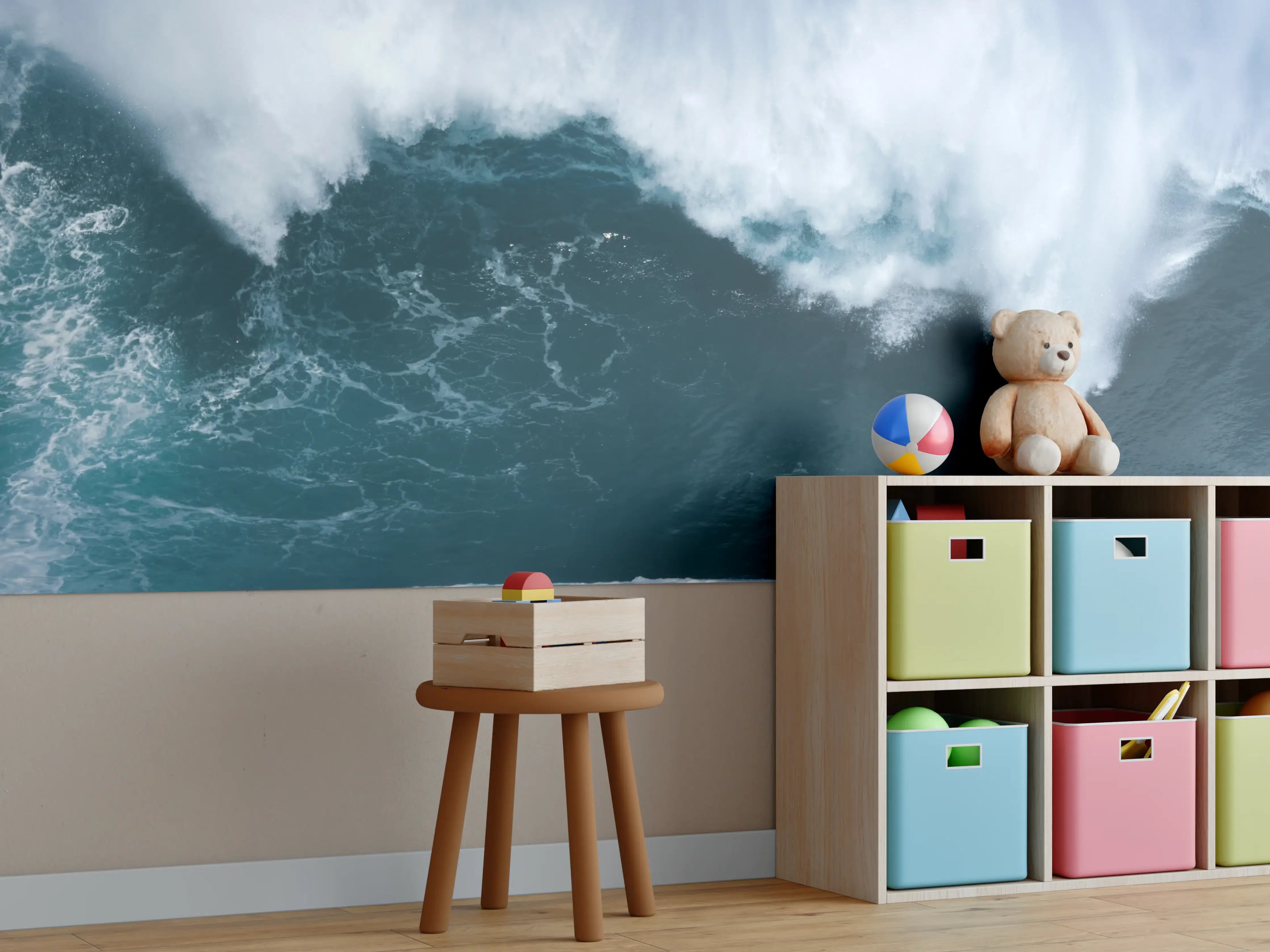 Kinderzimmer Wandgestaltung - Große Welle im Ozean