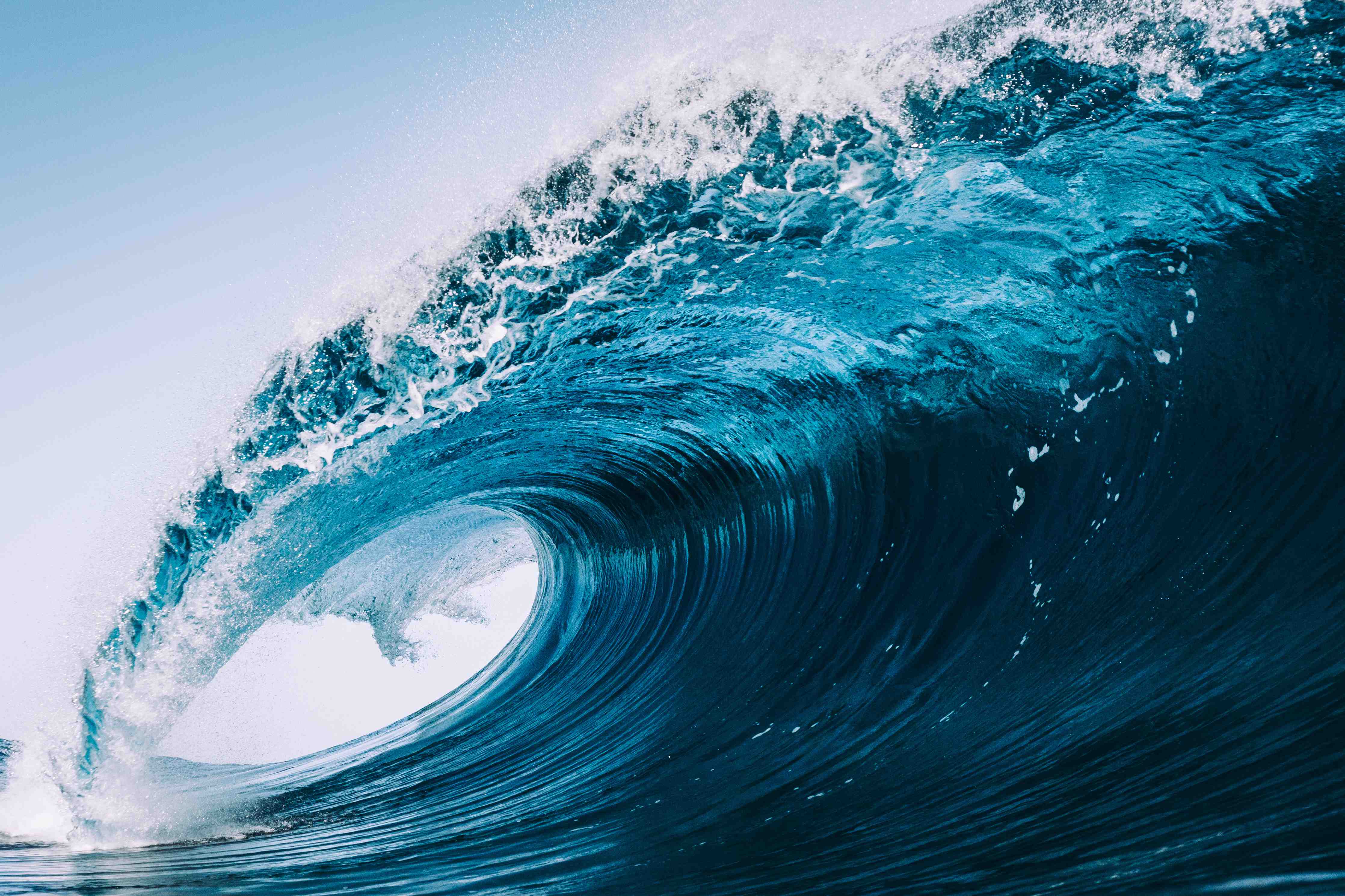 Kinderzimmer Wandgestaltung-Große klare Meereswelle