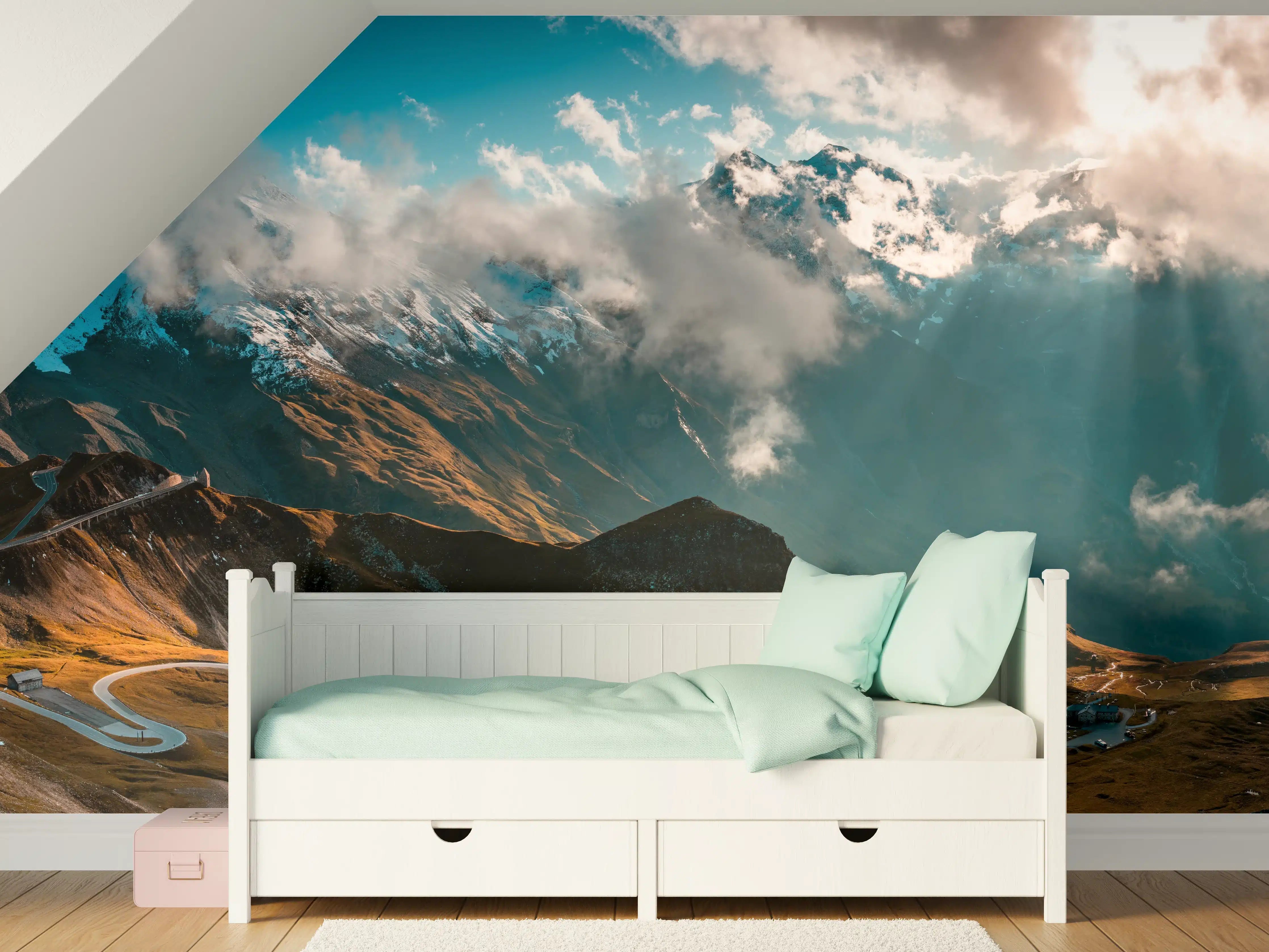 Kinderzimmer Wandgestaltung - Großglockner Alpenstraße in Österreich