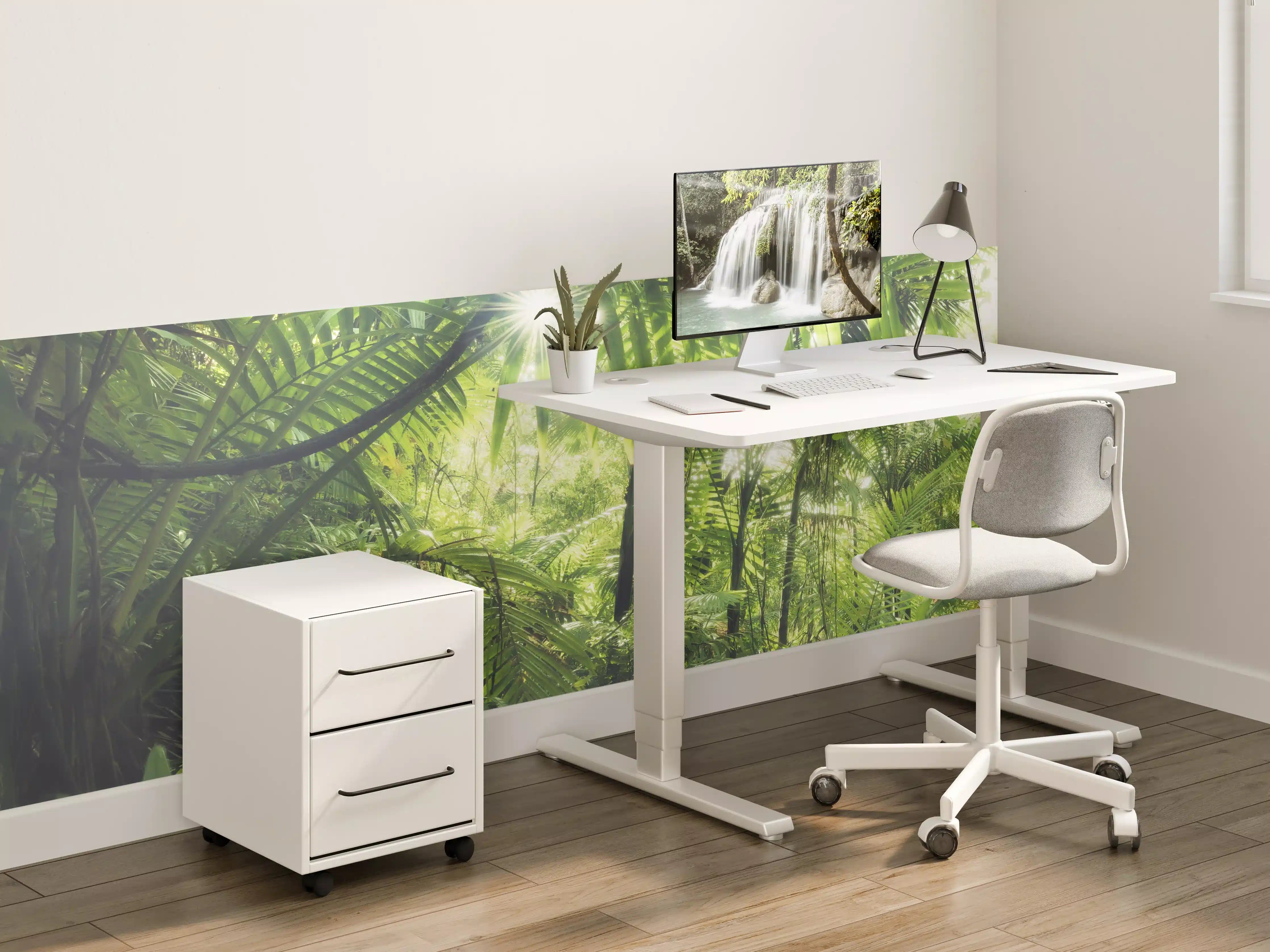 Kinderzimmer Wandgestaltung - Grüne Dschungel-Lichtspiele