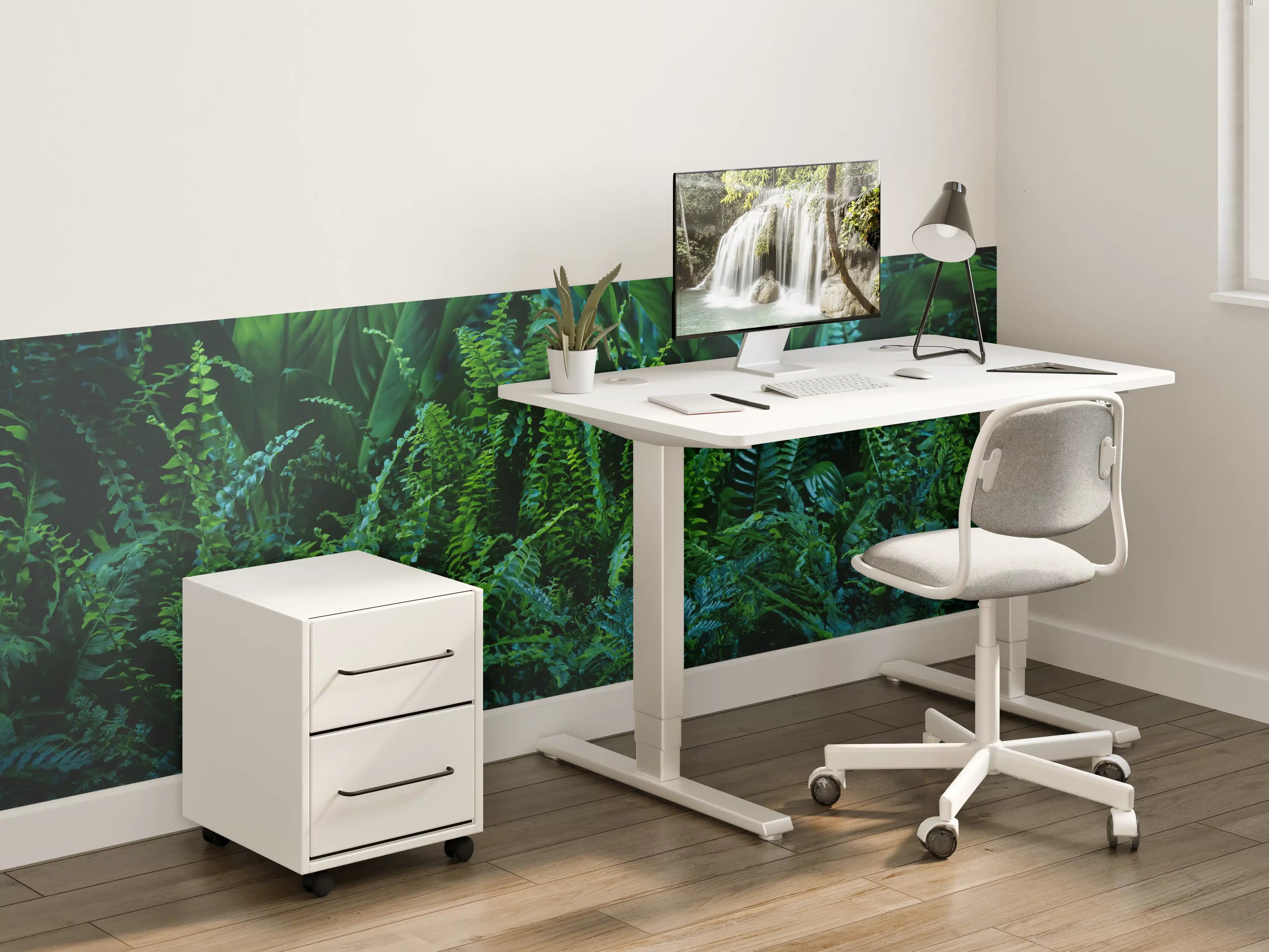 Kinderzimmer Wandgestaltung - Grüne Farn Blatt Textur