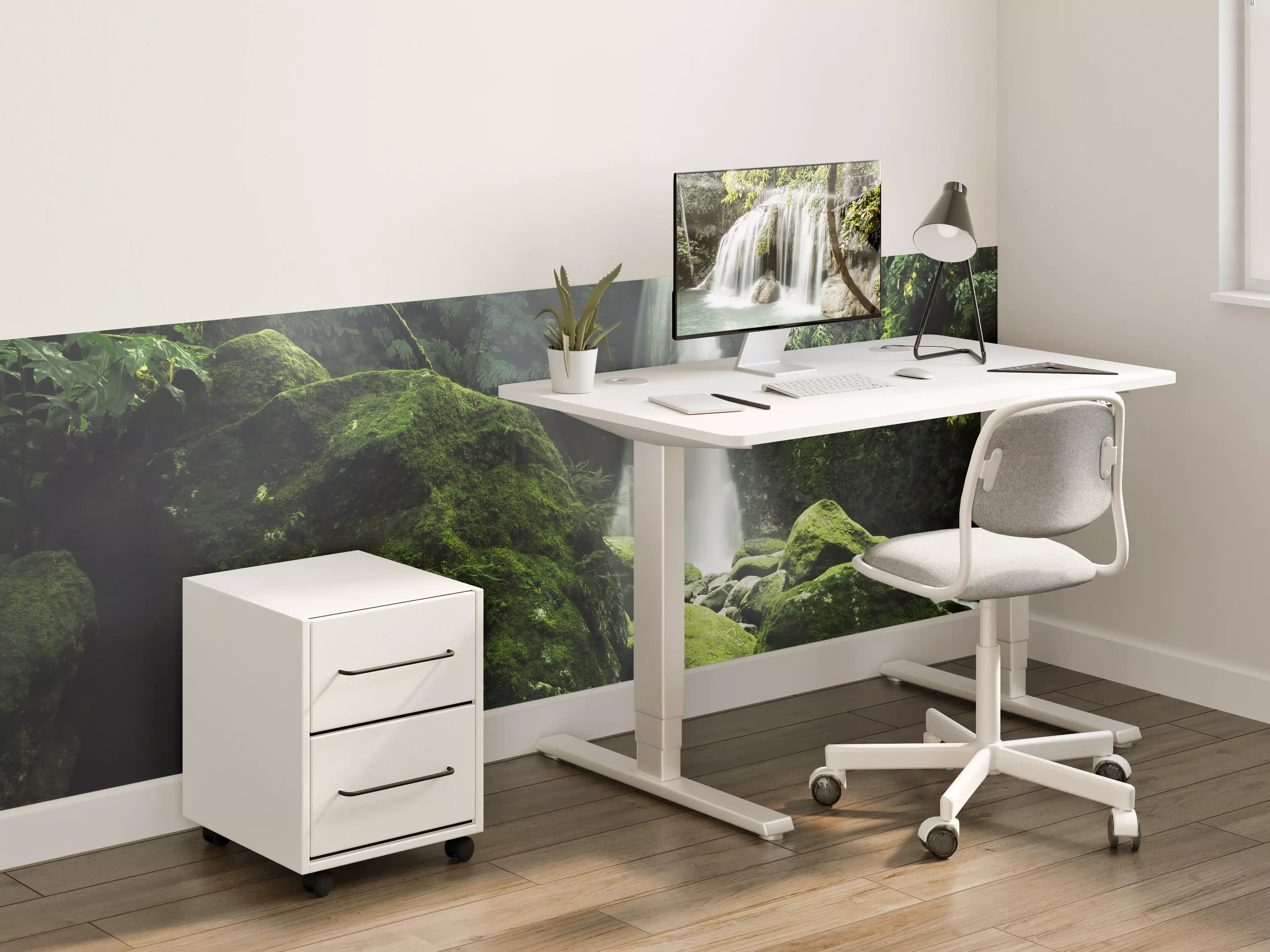 Kinderzimmer Wandgestaltung - Grüner Mystik-Wasserfall