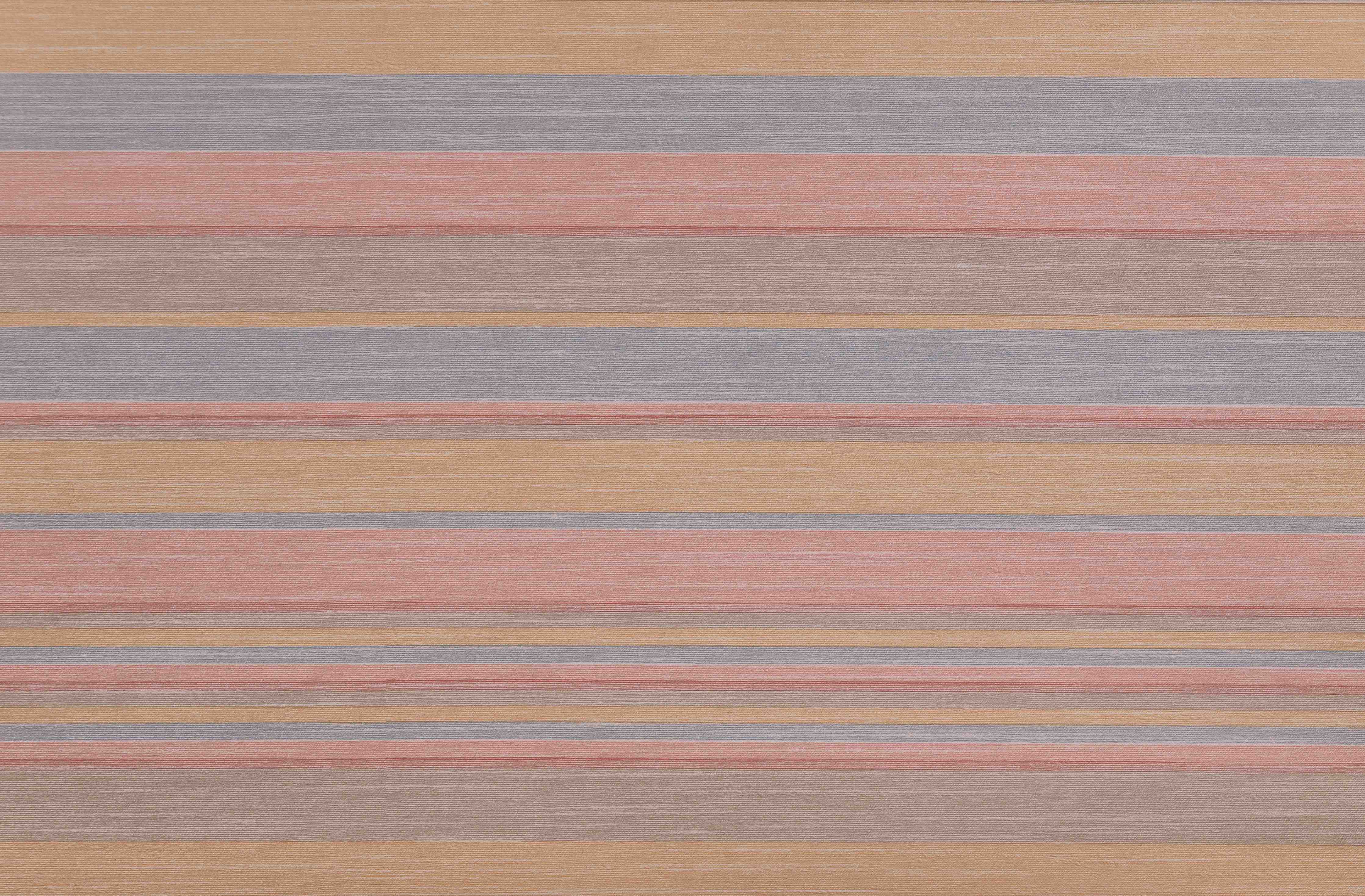 Kinderzimmer Wandgestaltung-Harmonische Holzoptik mit pastelligen Streifen