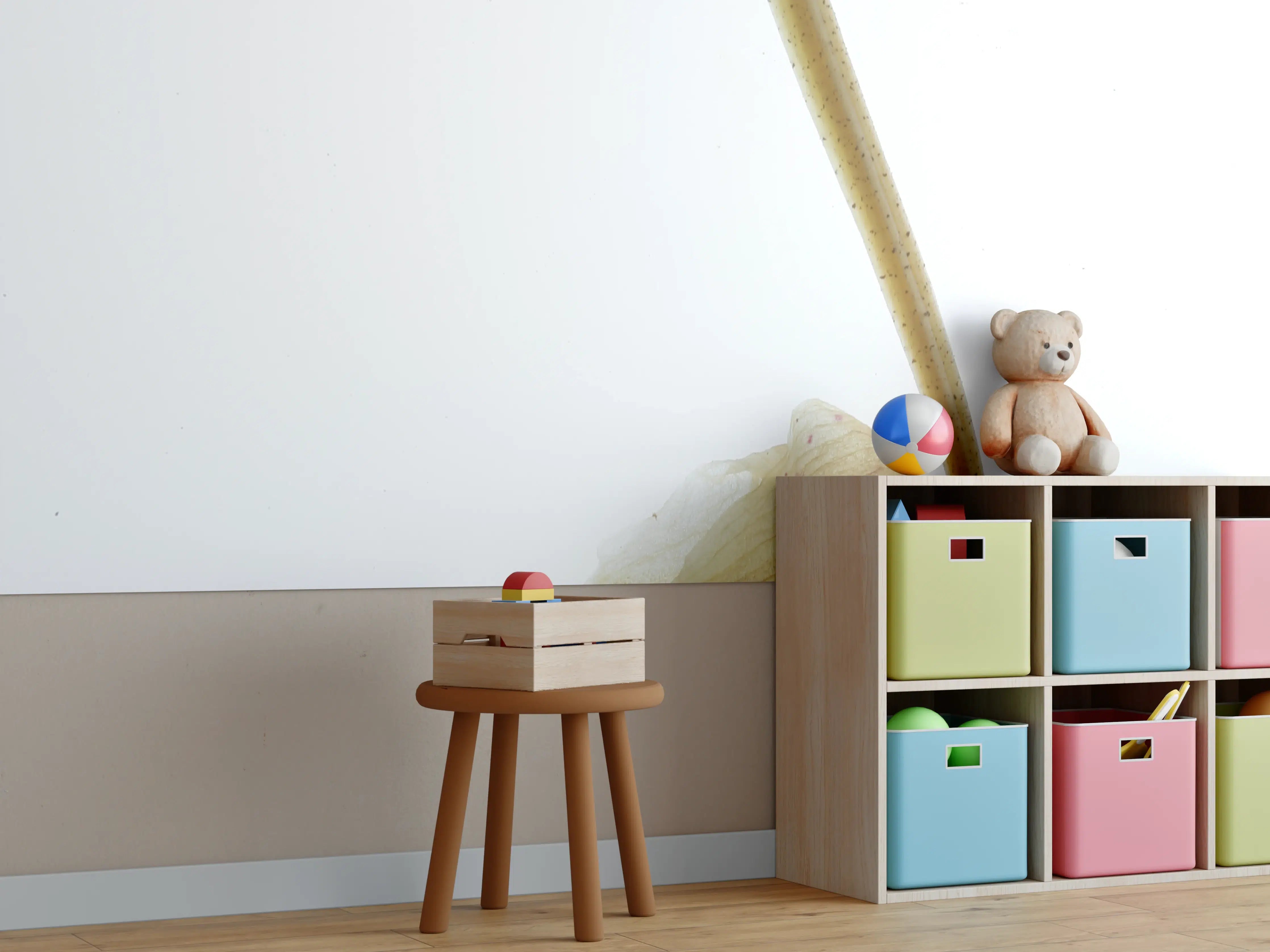 Kinderzimmer Wandgestaltung - Helle Blume - Nahaufnahme