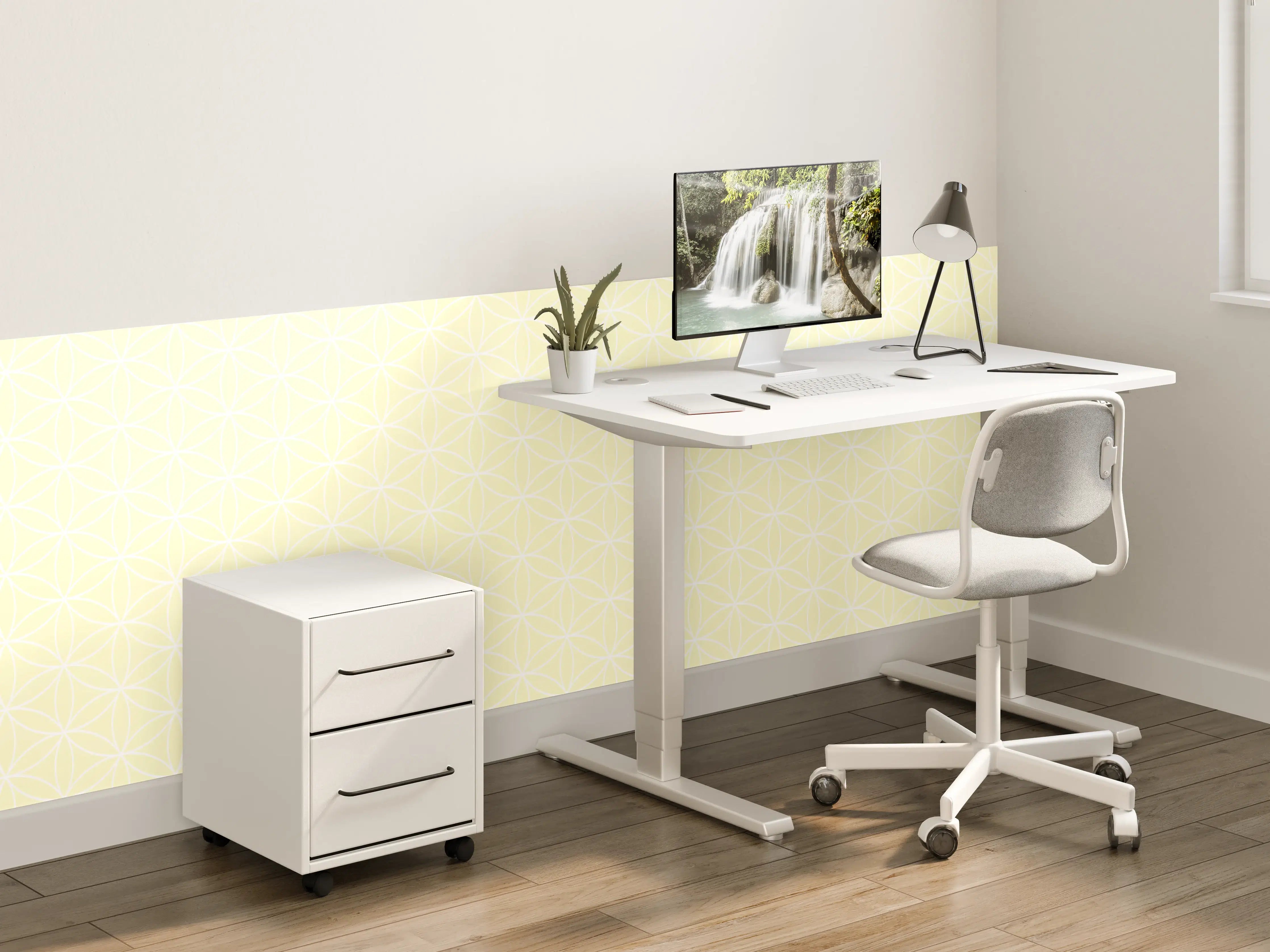 Kinderzimmer Wandgestaltung - Helle Limone-Crema-Fliese