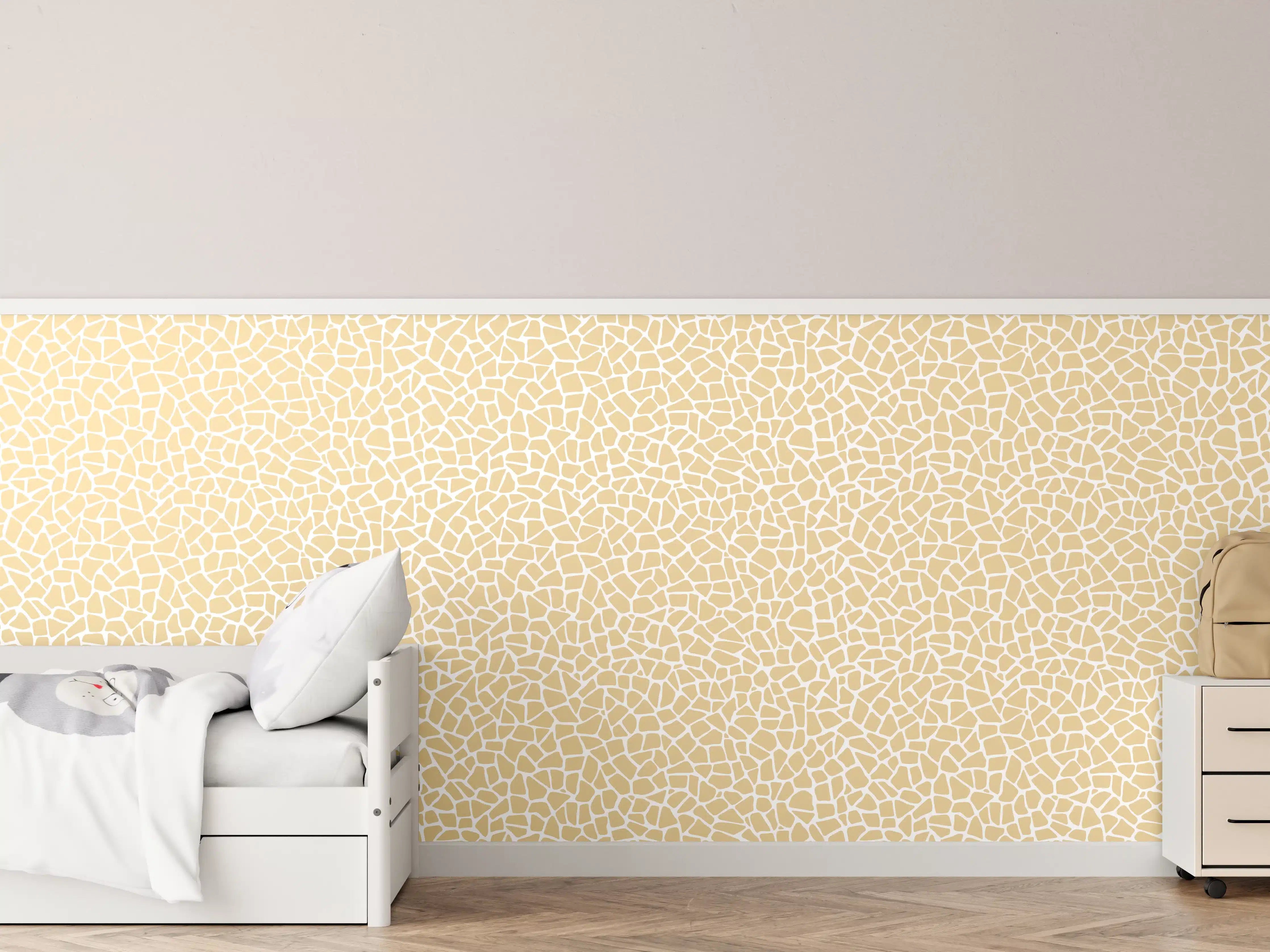 Kinderzimmer Wandgestaltung - Helle Sandstein-Fliese