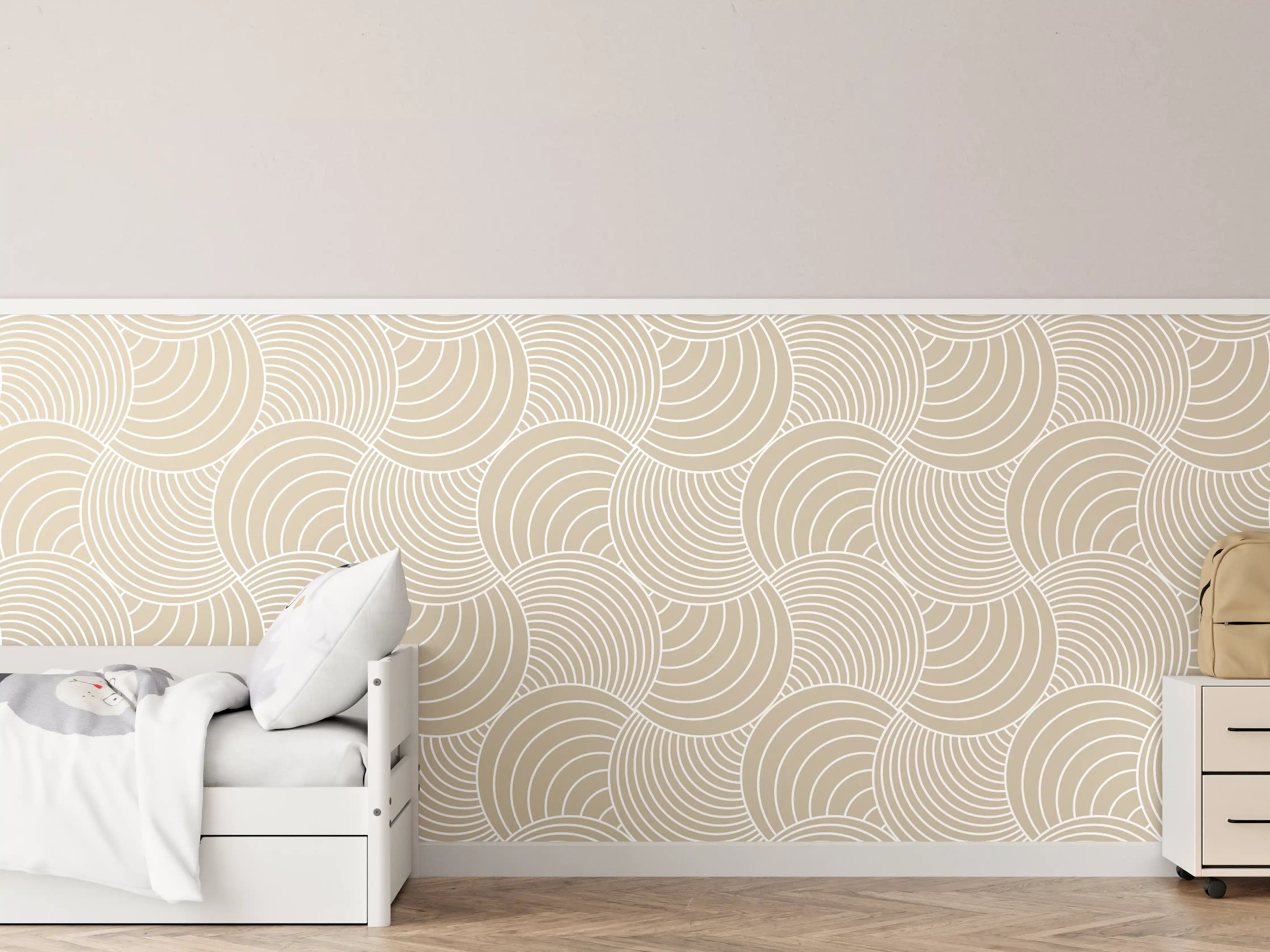 Kinderzimmer Wandgestaltung - Helle Weiss-Grau-Marmortextur mit feinen Nuancen