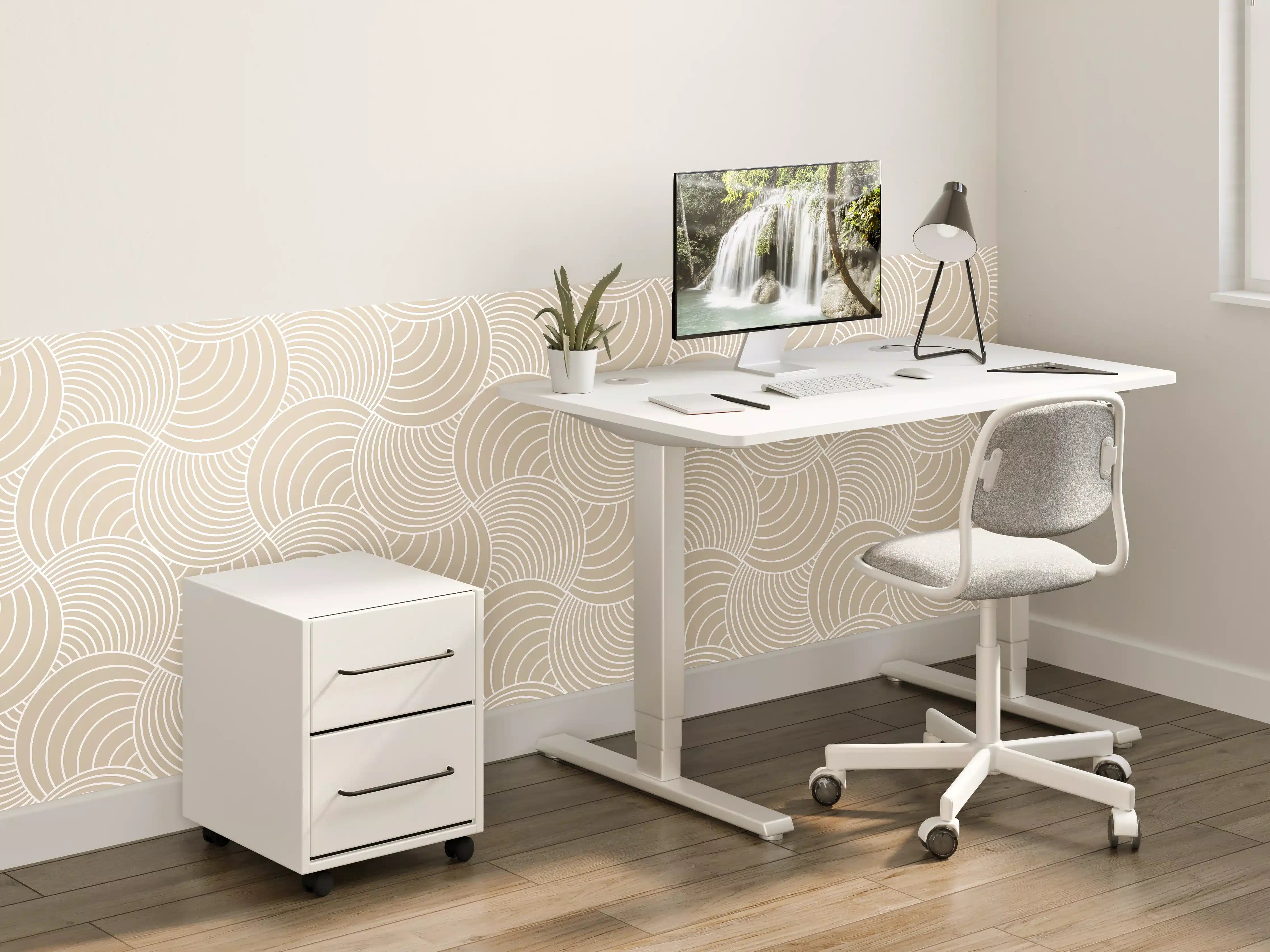 Kinderzimmer Wandgestaltung - Helle Weiss-Grau-Marmortextur mit feinen Nuancen