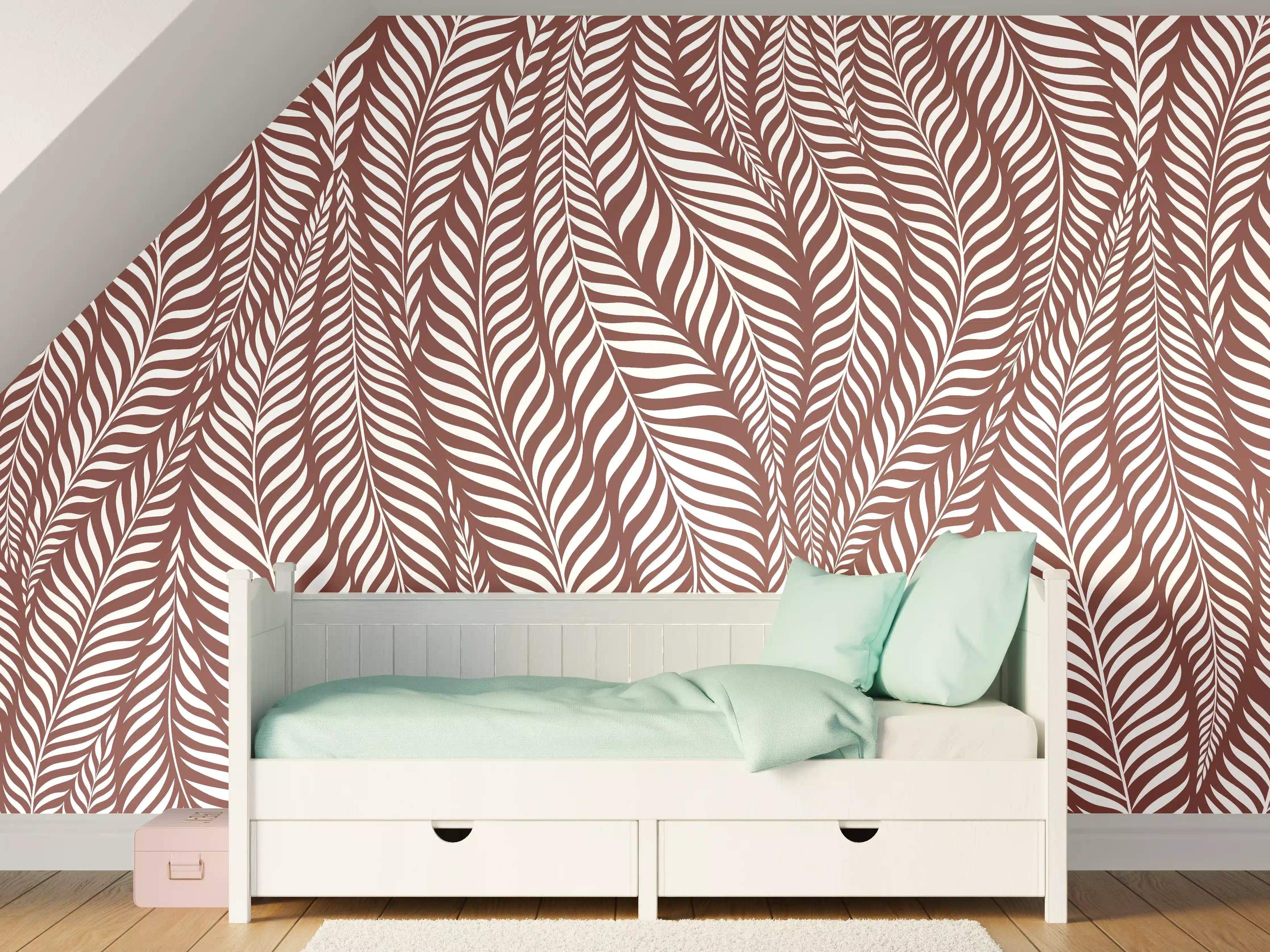 Kinderzimmer Wandgestaltung - Helle Weiß-Grau-Musterwand mit feinen Nuancen