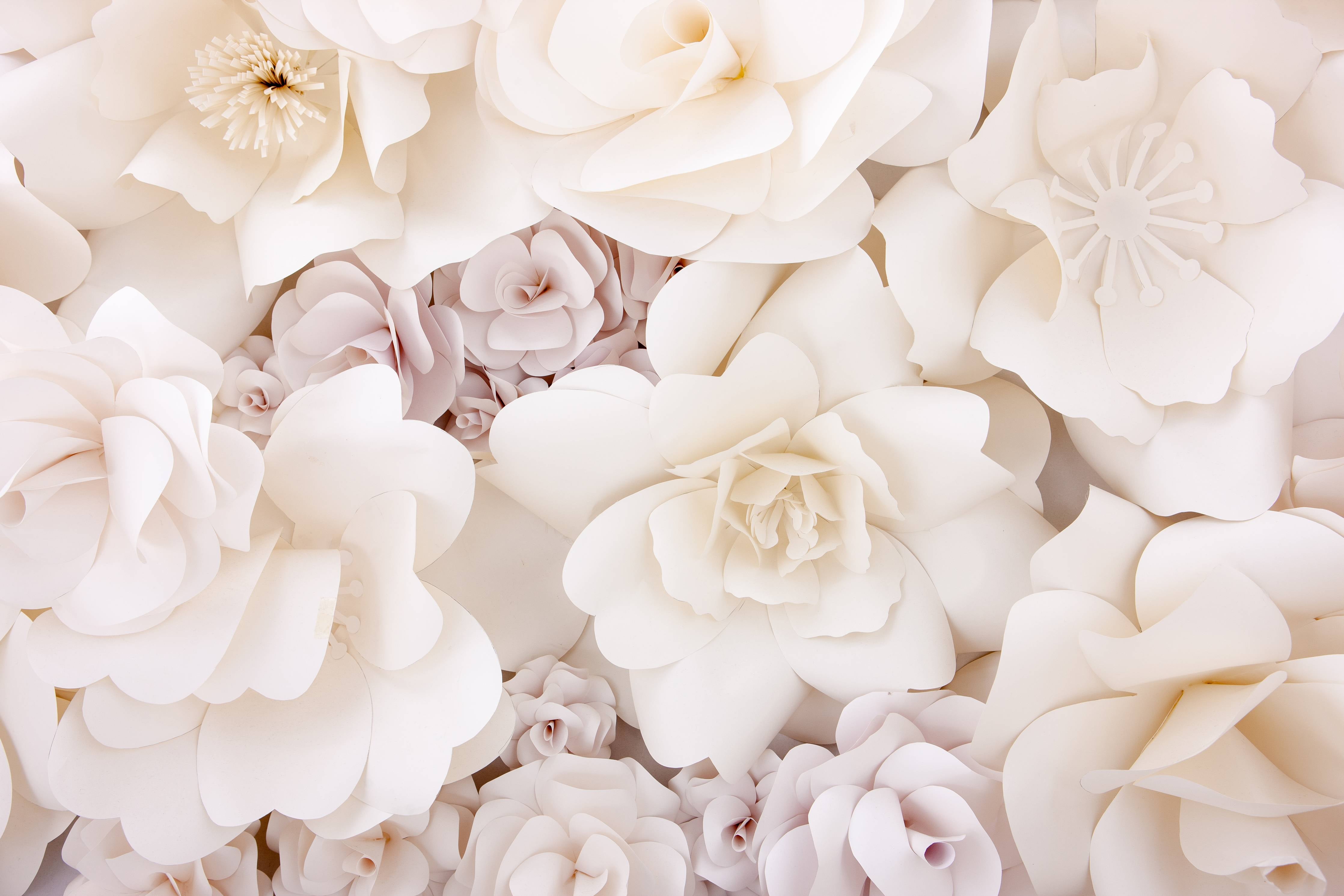 Kinderzimmer Wandgestaltung-Helle ästhetische Papierblumen