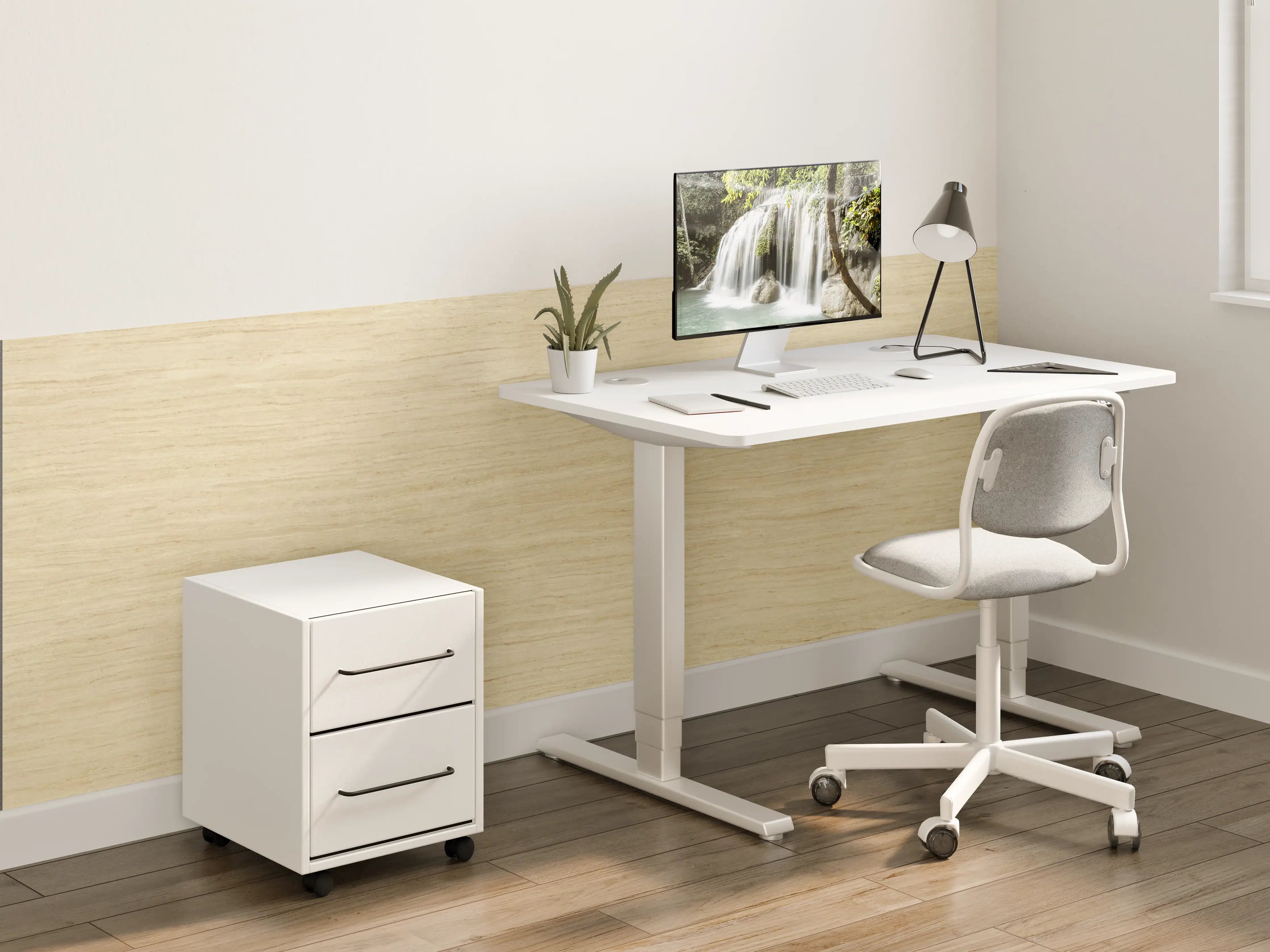 Kinderzimmer Wandgestaltung - Helle feine Holzoptik