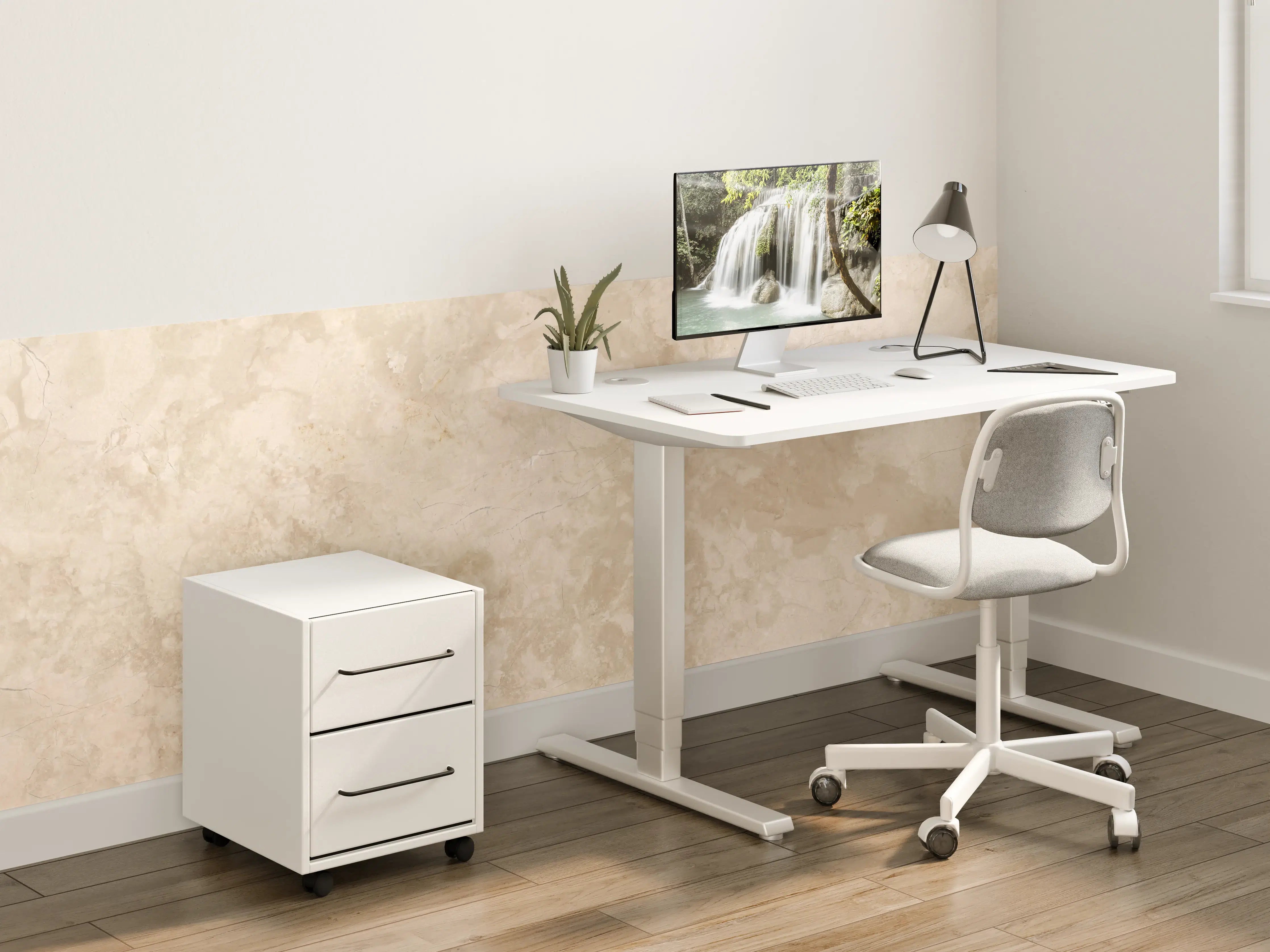 Kinderzimmer Wandgestaltung - Helle, strukturierte Wand mit Naturtönen