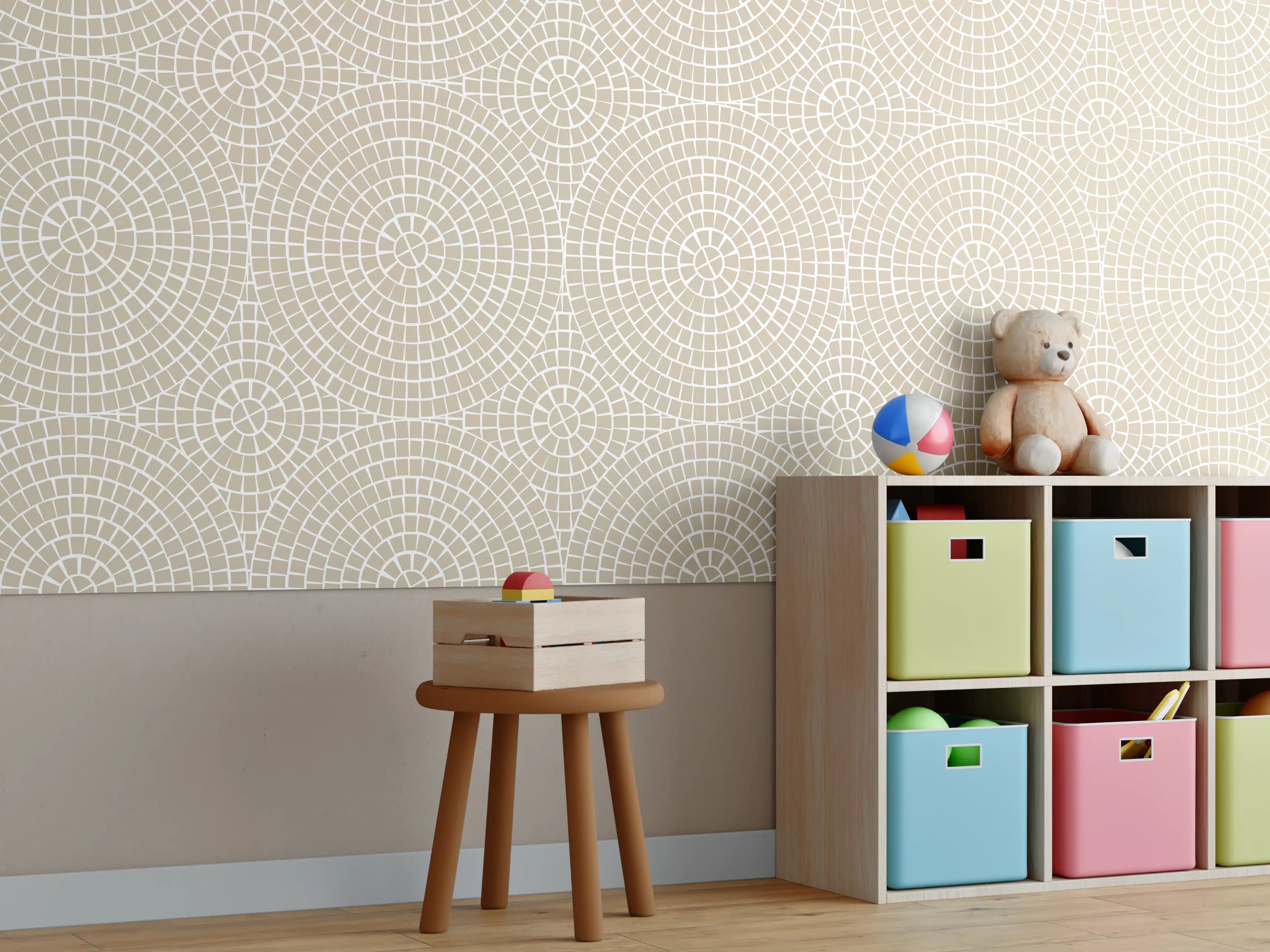 Kinderzimmer Wandgestaltung - Heller Luxusy Marble mit zartem grauen Schimmer