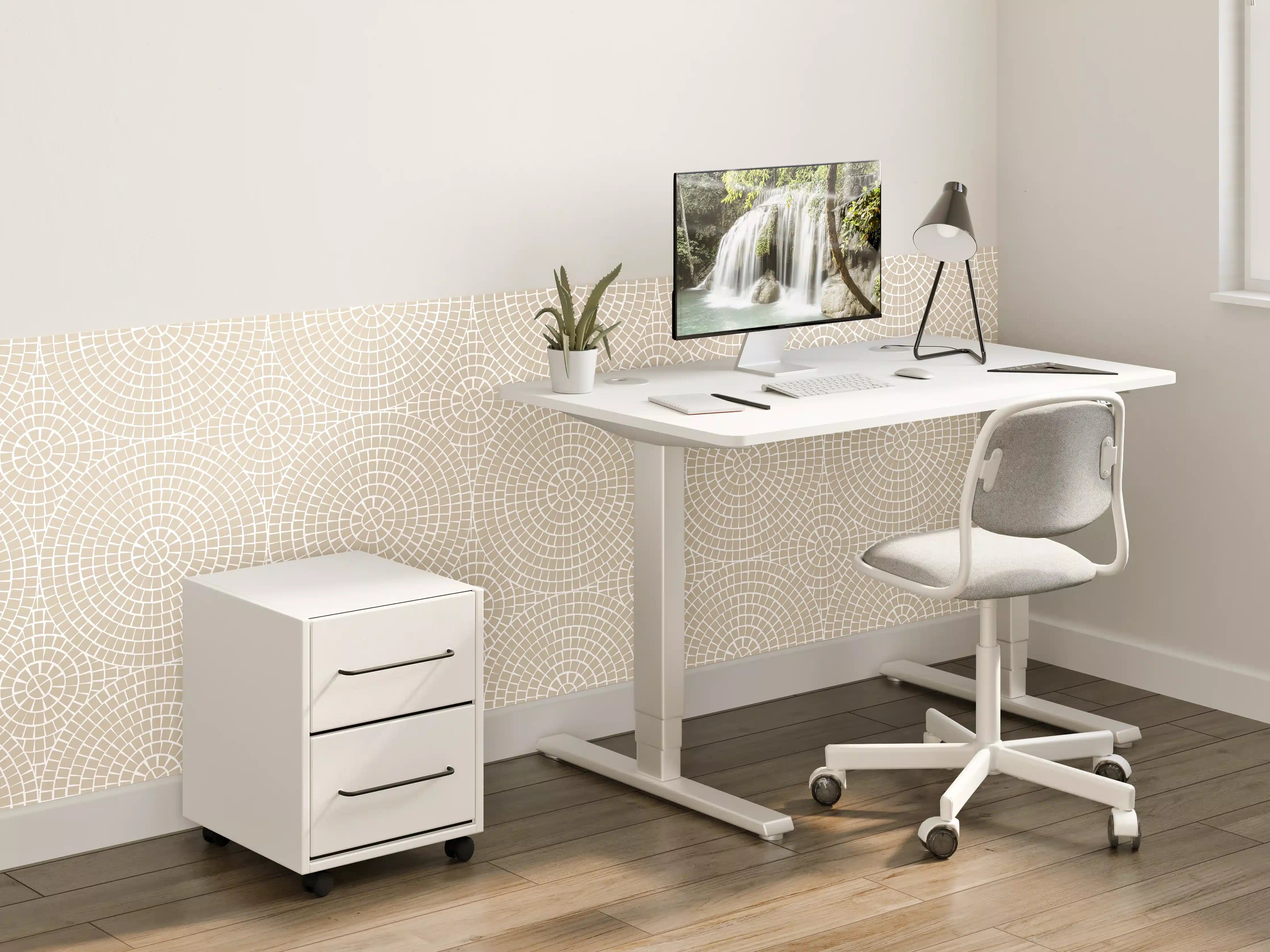 Kinderzimmer Wandgestaltung - Heller Luxusy Marble mit zartem grauen Schimmer