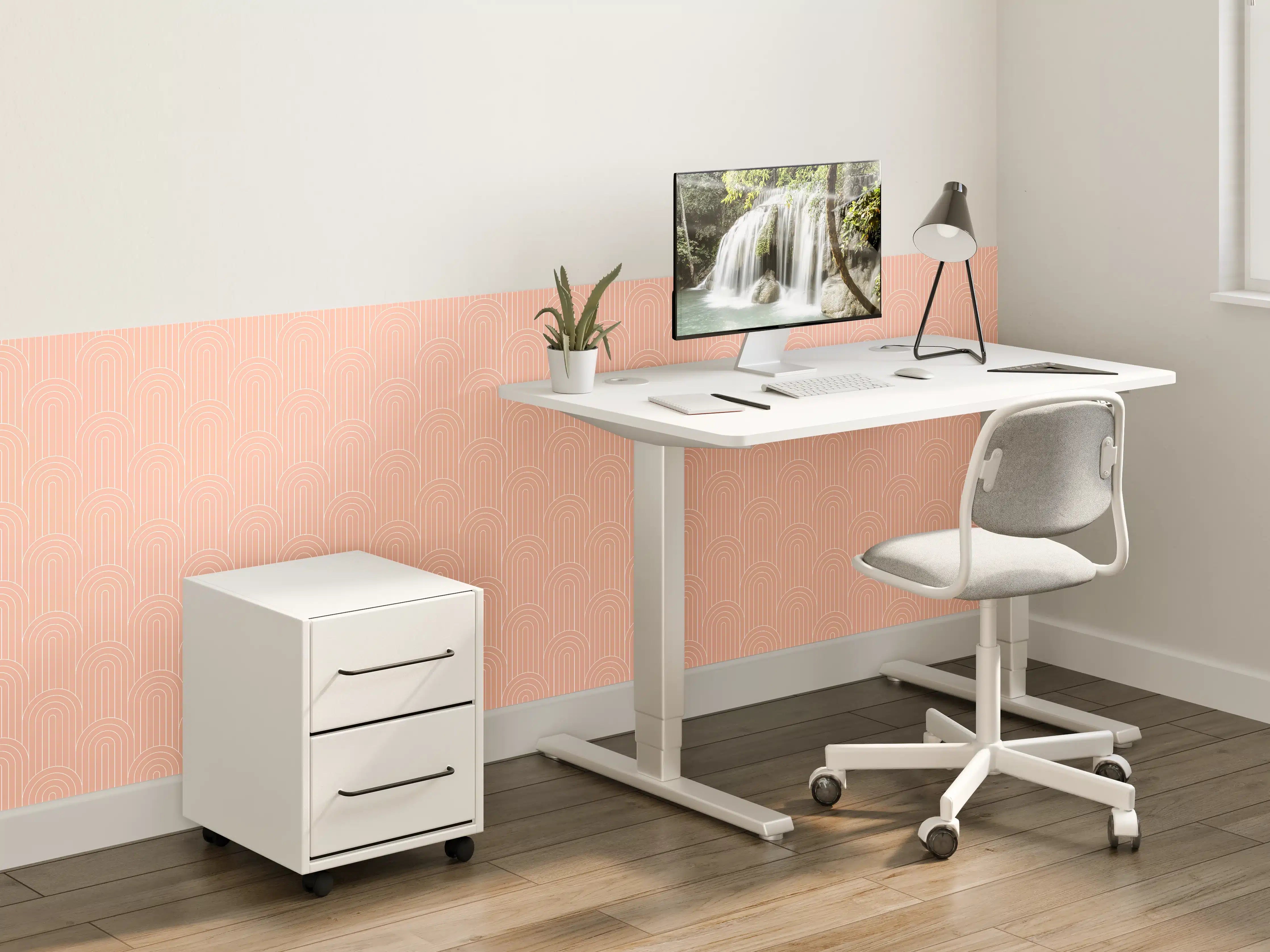 Kinderzimmer Wandgestaltung - Heller Salmone-Arcade-Hintergrund