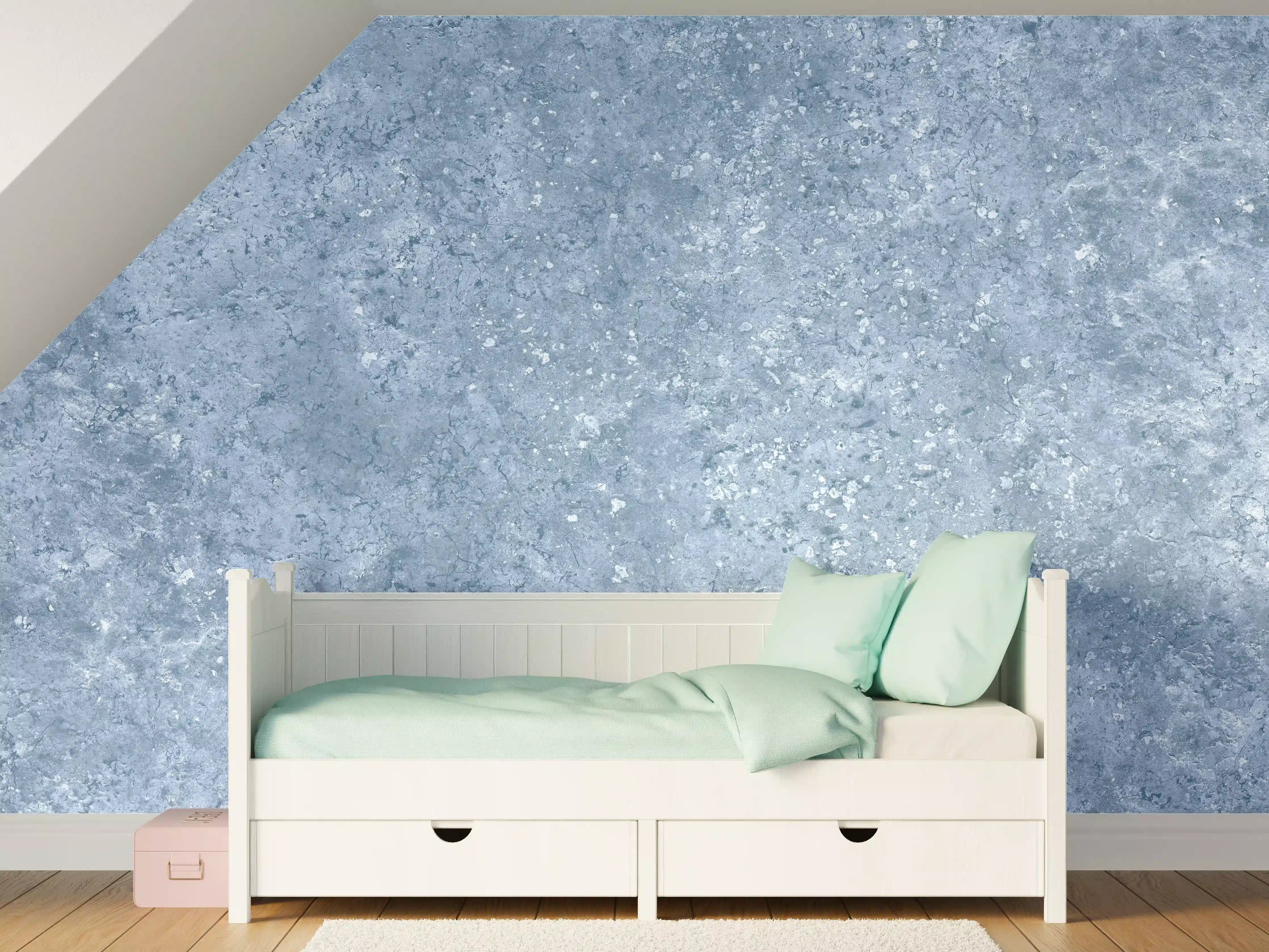 Kinderzimmer Wandgestaltung - Helles Grau mit Struktureffekt