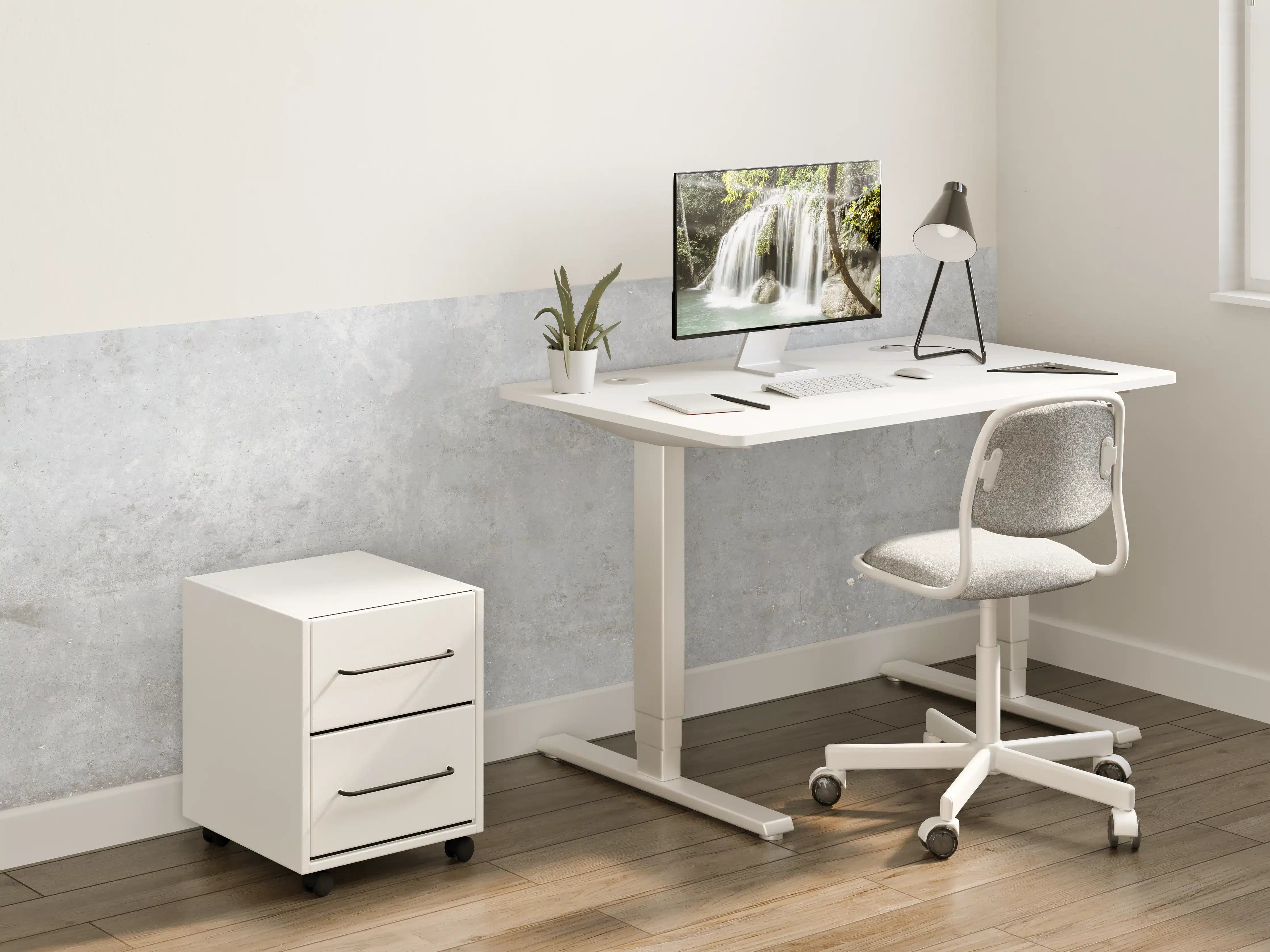 Kinderzimmer Wandgestaltung - Hellgraue Betontextur im minimalistischen Design