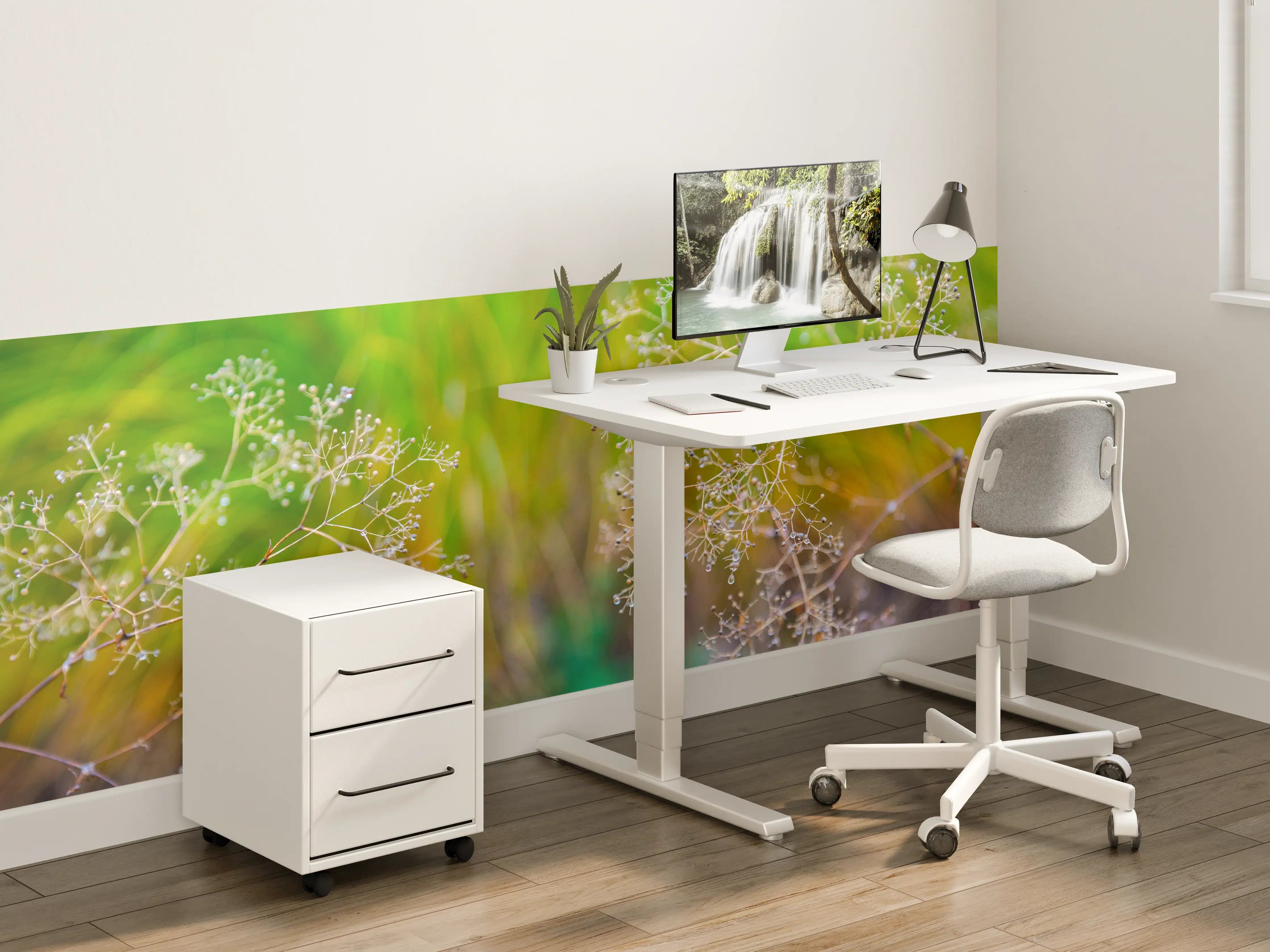 Kinderzimmer Wandgestaltung - Herbstliche Trockenblumen