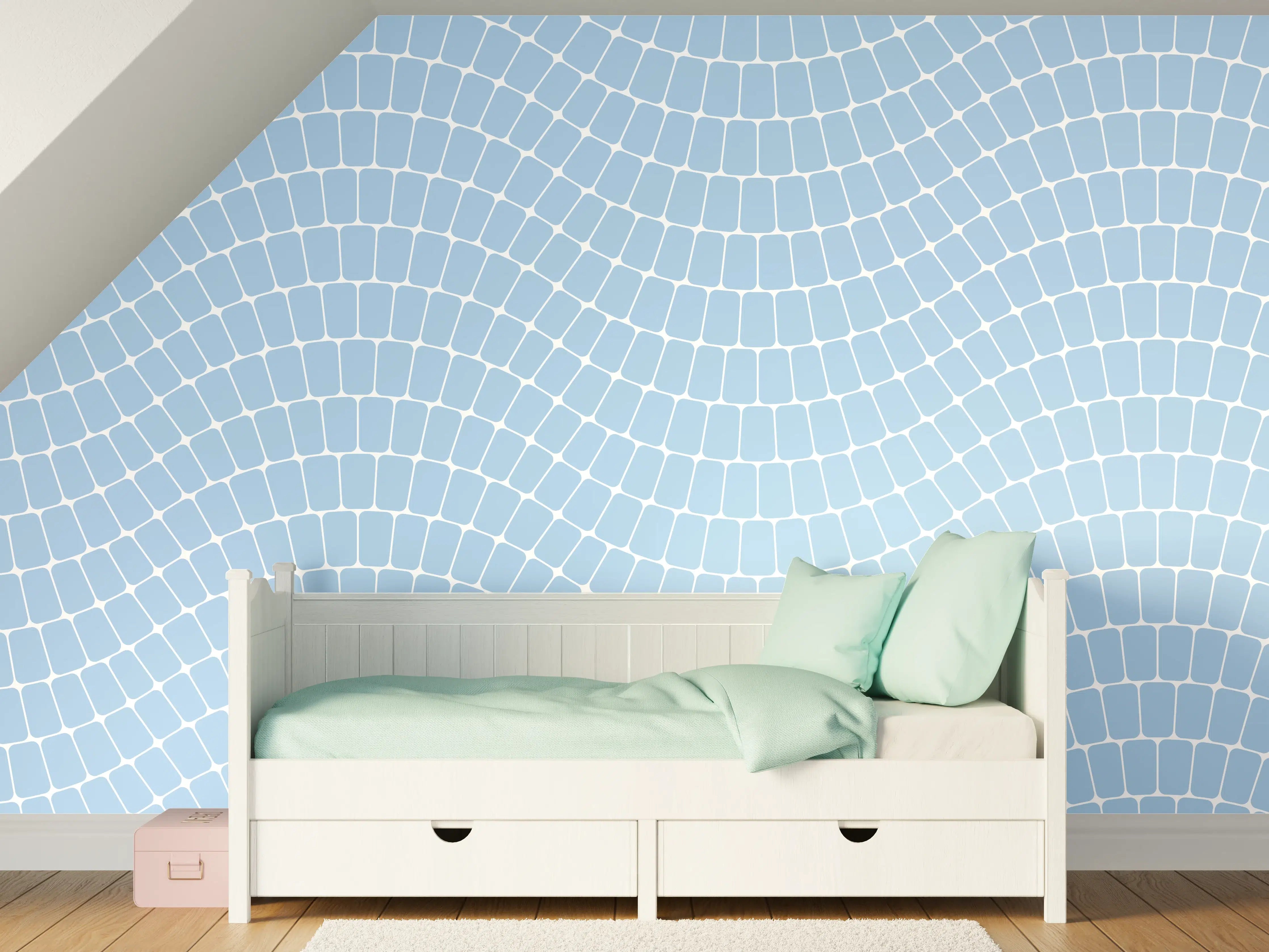 Kinderzimmer Wandgestaltung - Himmel in Blau