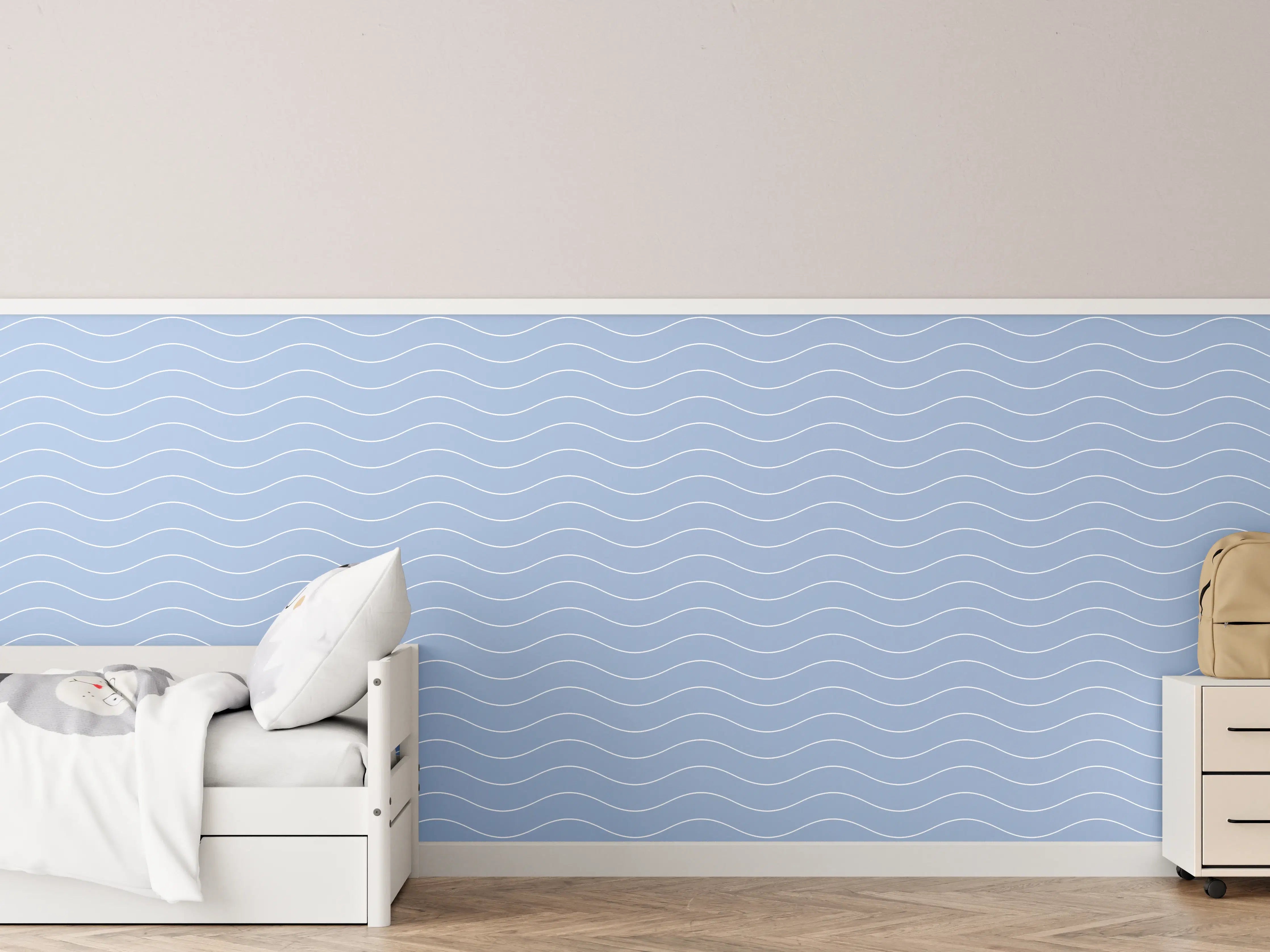 Kinderzimmer Wandgestaltung - Himmelblaue Wasseroberfläche