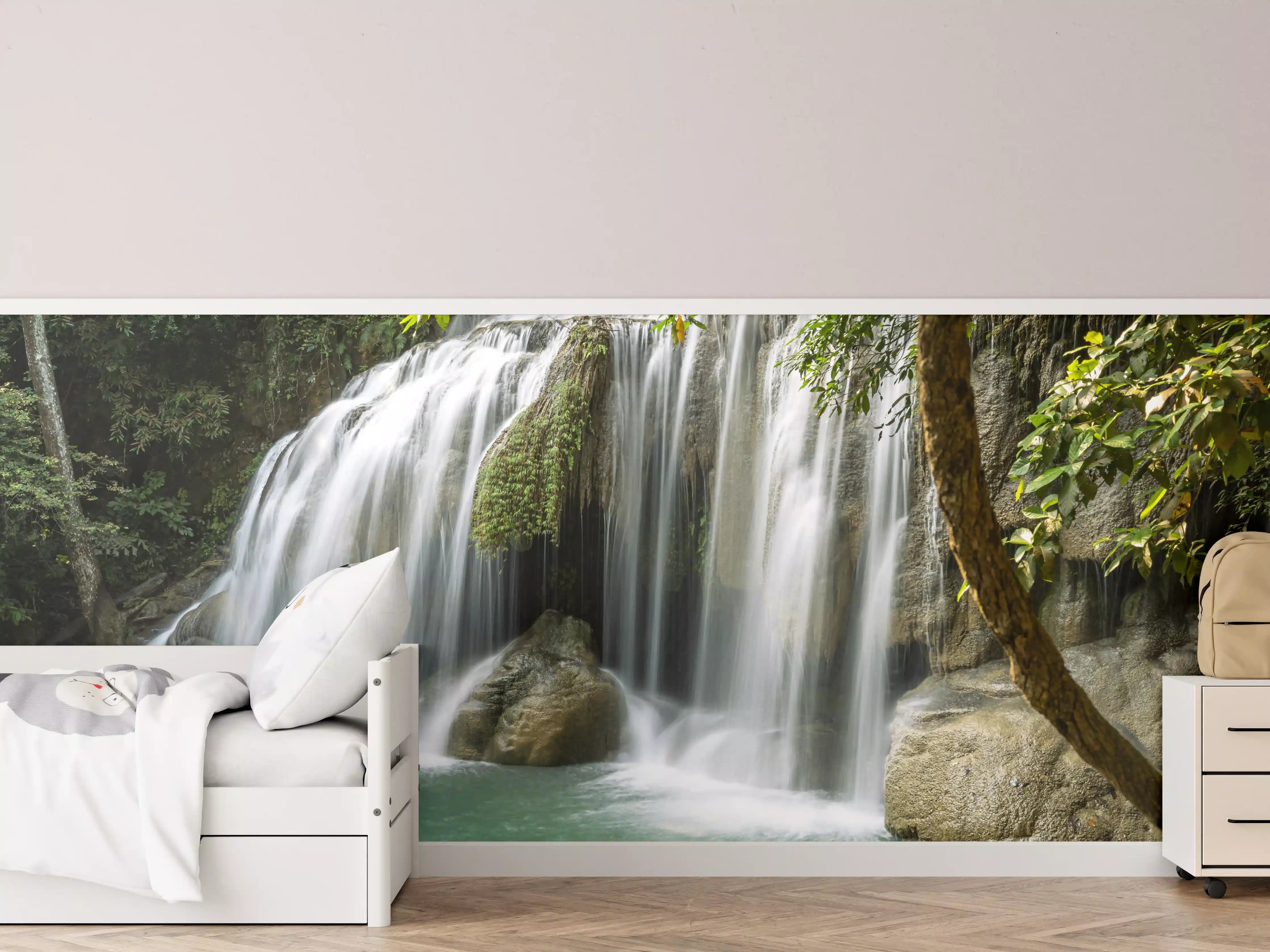 Kinderzimmer Wandgestaltung - Himmlischer Erawan-Wasserfall - Thailand