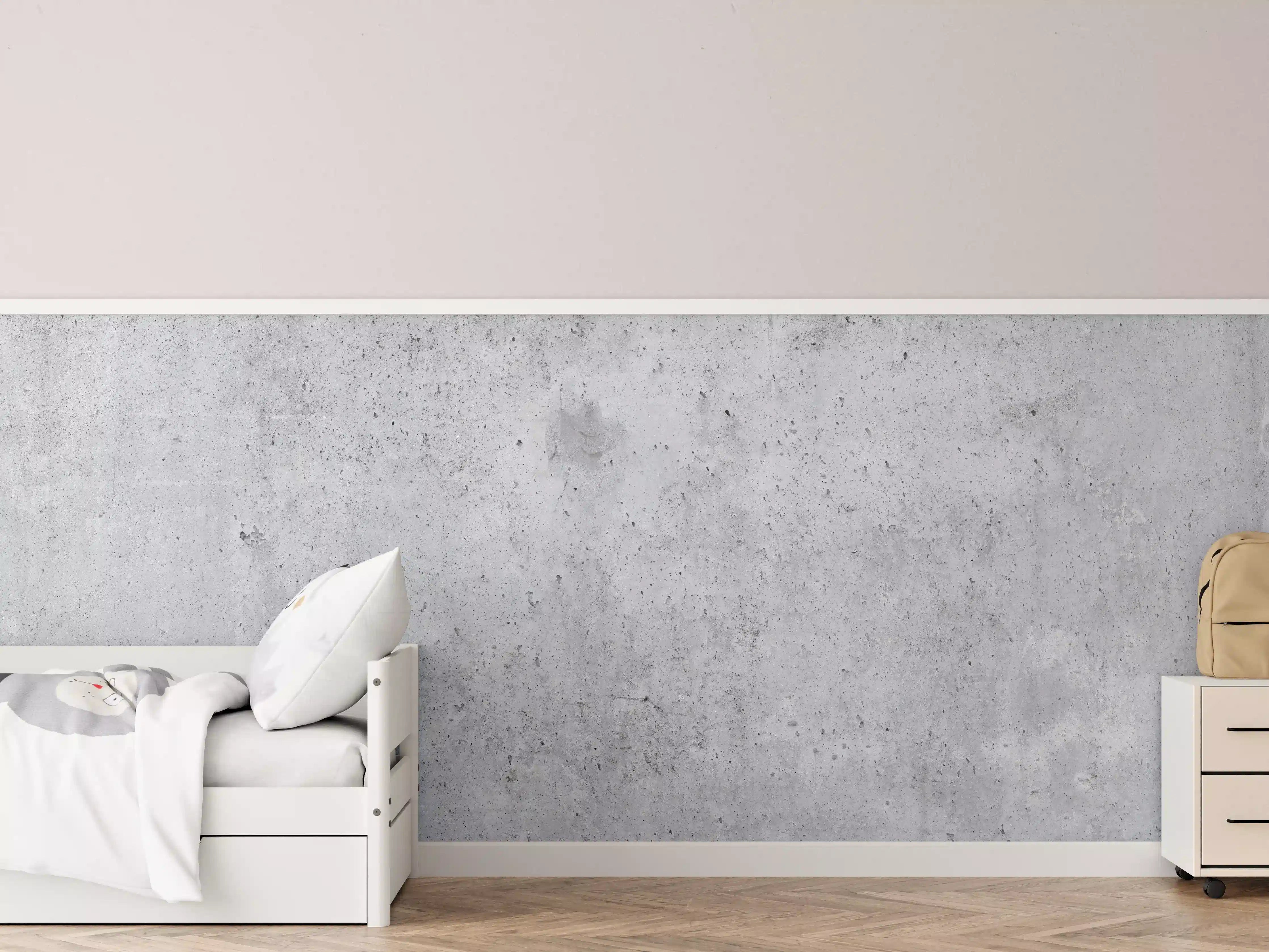 Kinderzimmer Wandgestaltung - Hochauflösende Beton-Tapete