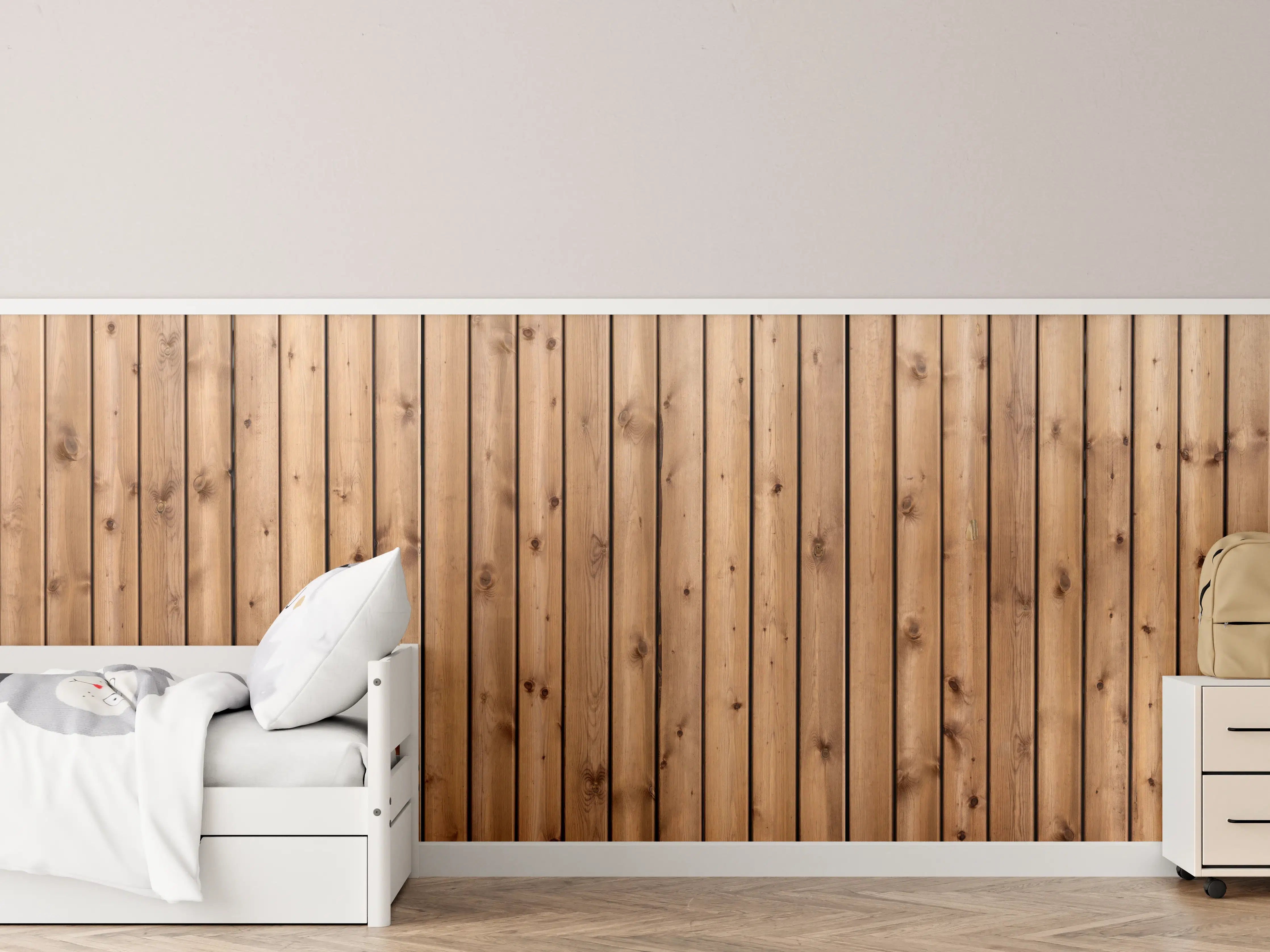 Kinderzimmer Wandgestaltung - Hochauflösende Holzbrett-Struktur