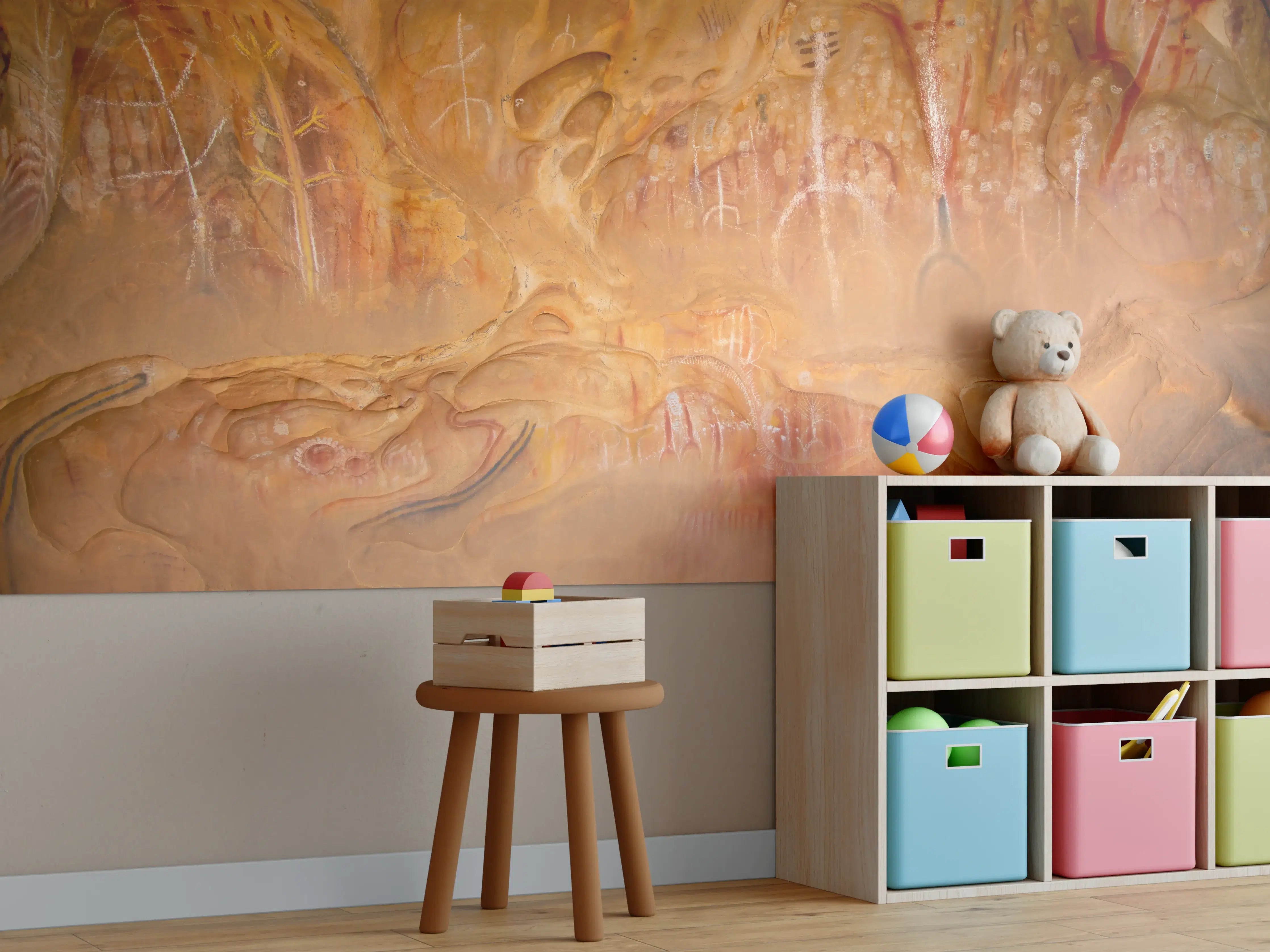 Kinderzimmer Wandgestaltung - Höhlenmalereien von Arkaroo Rock - Südaustralien