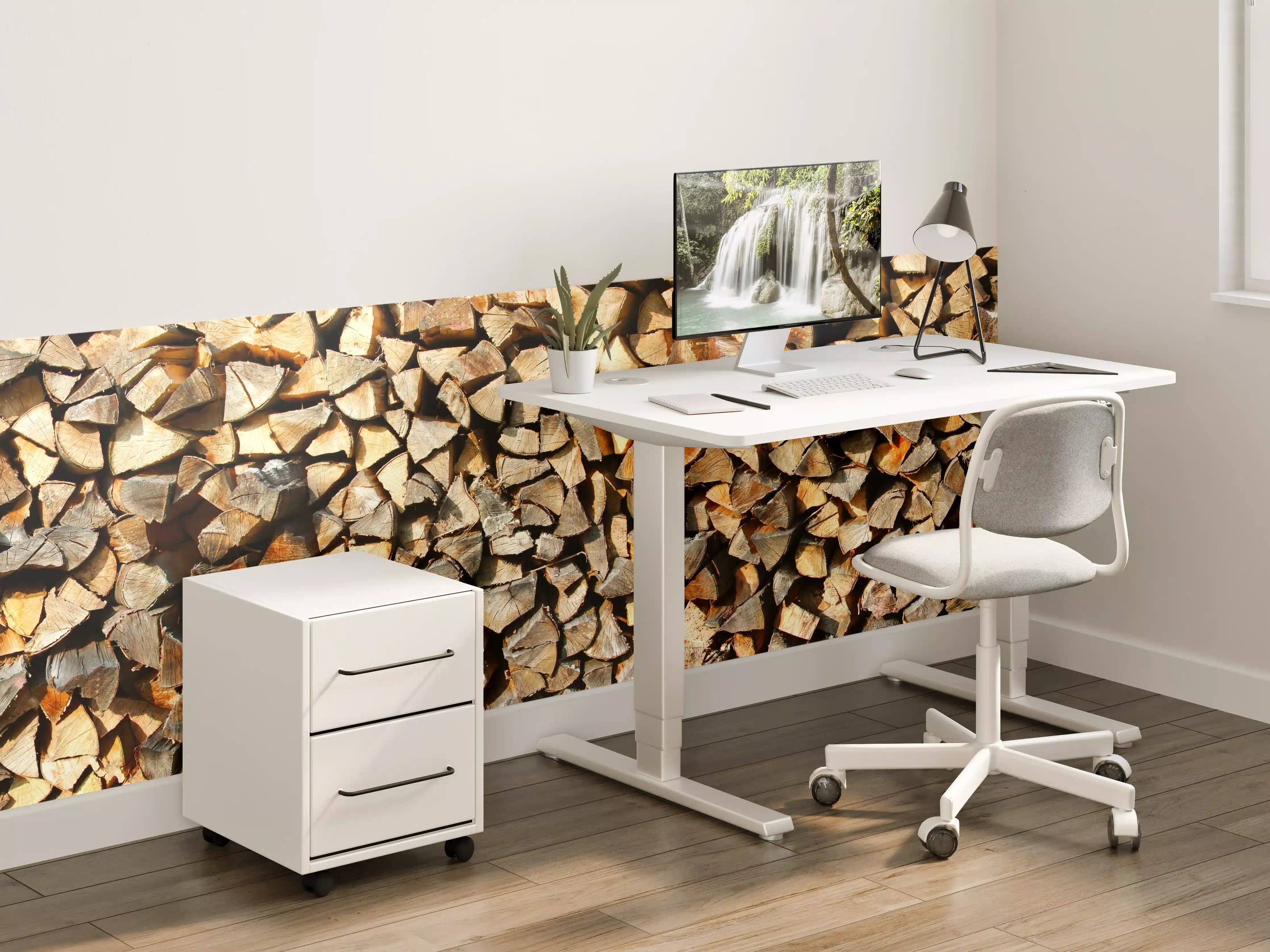 Kinderzimmer Wandgestaltung - Holzstämme