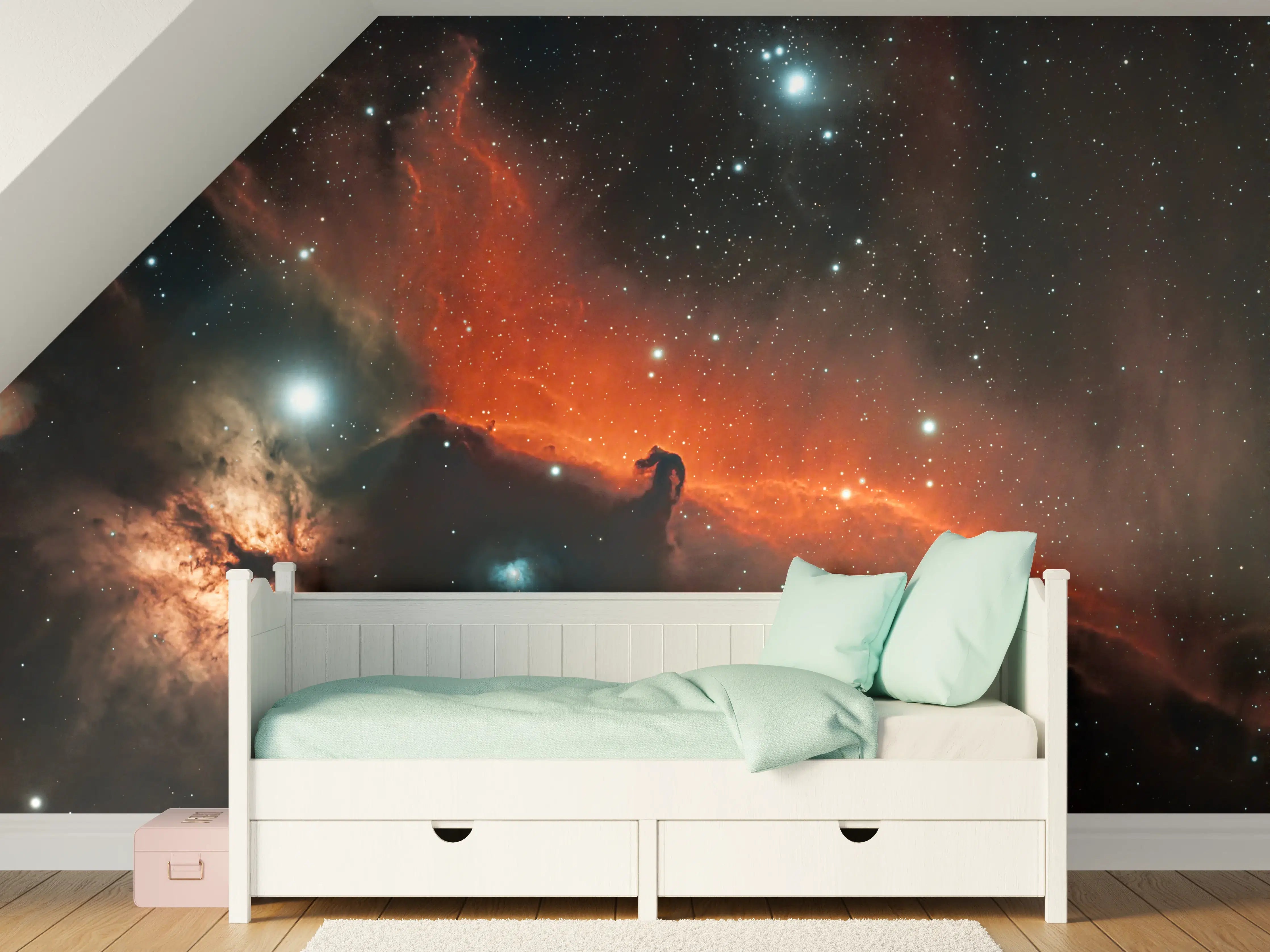 Kinderzimmer Wandgestaltung - Horsehead amd Flame Nebula