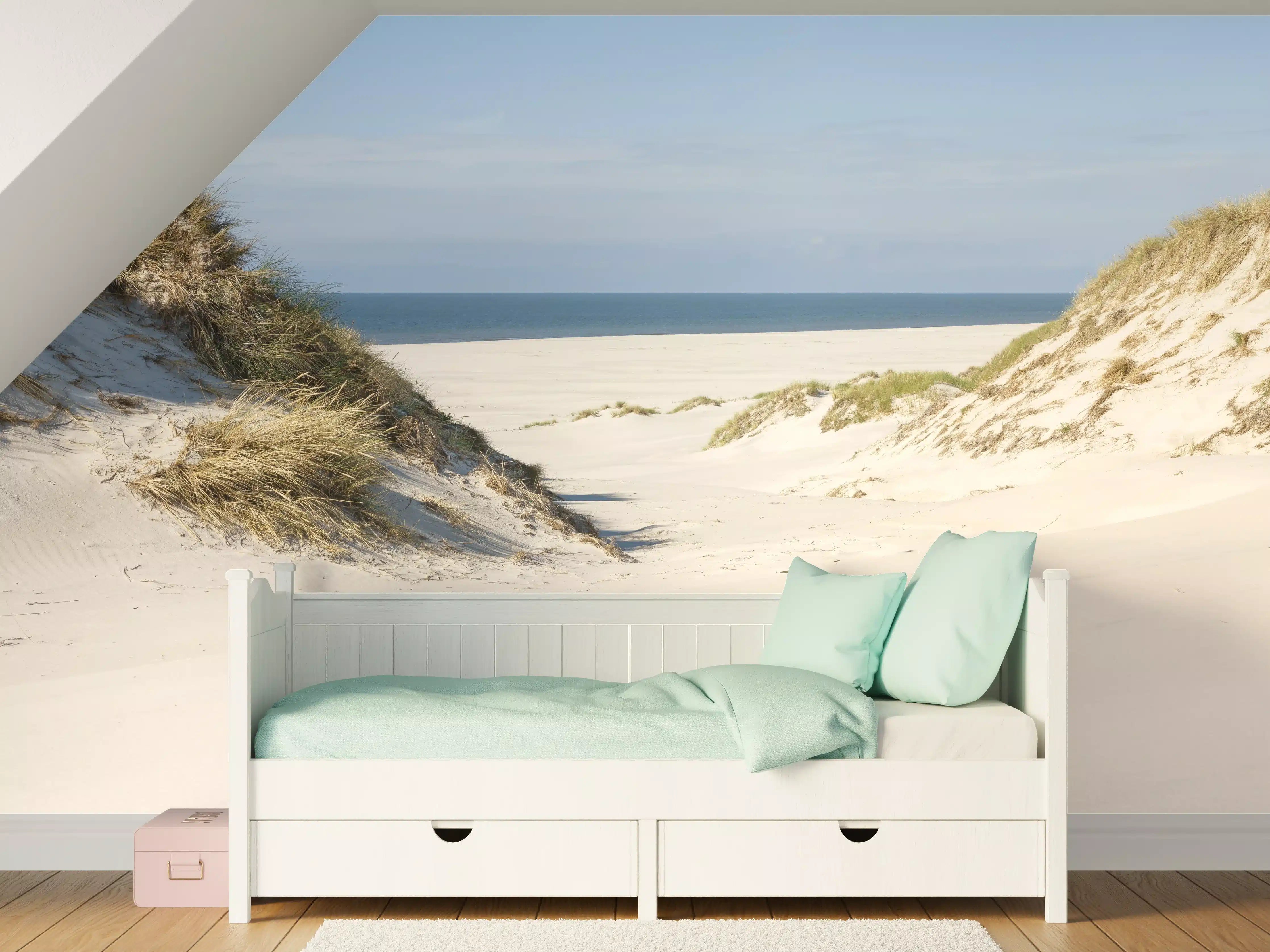 Kinderzimmer Wandgestaltung - Idyllische Sanddüne am Meer