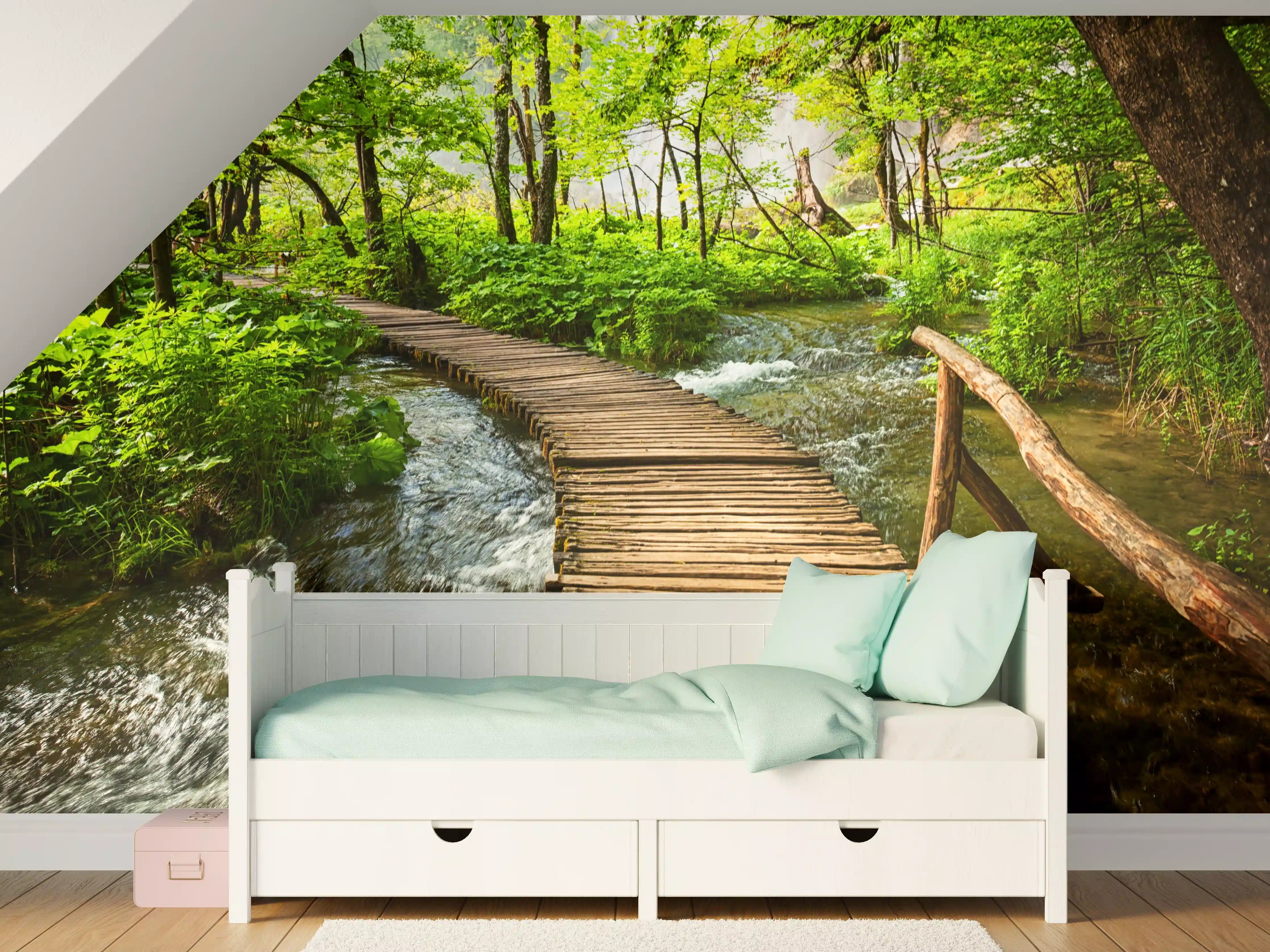 Kinderzimmer Wandgestaltung - Idyllischer Dschungelpfad - Kroatien