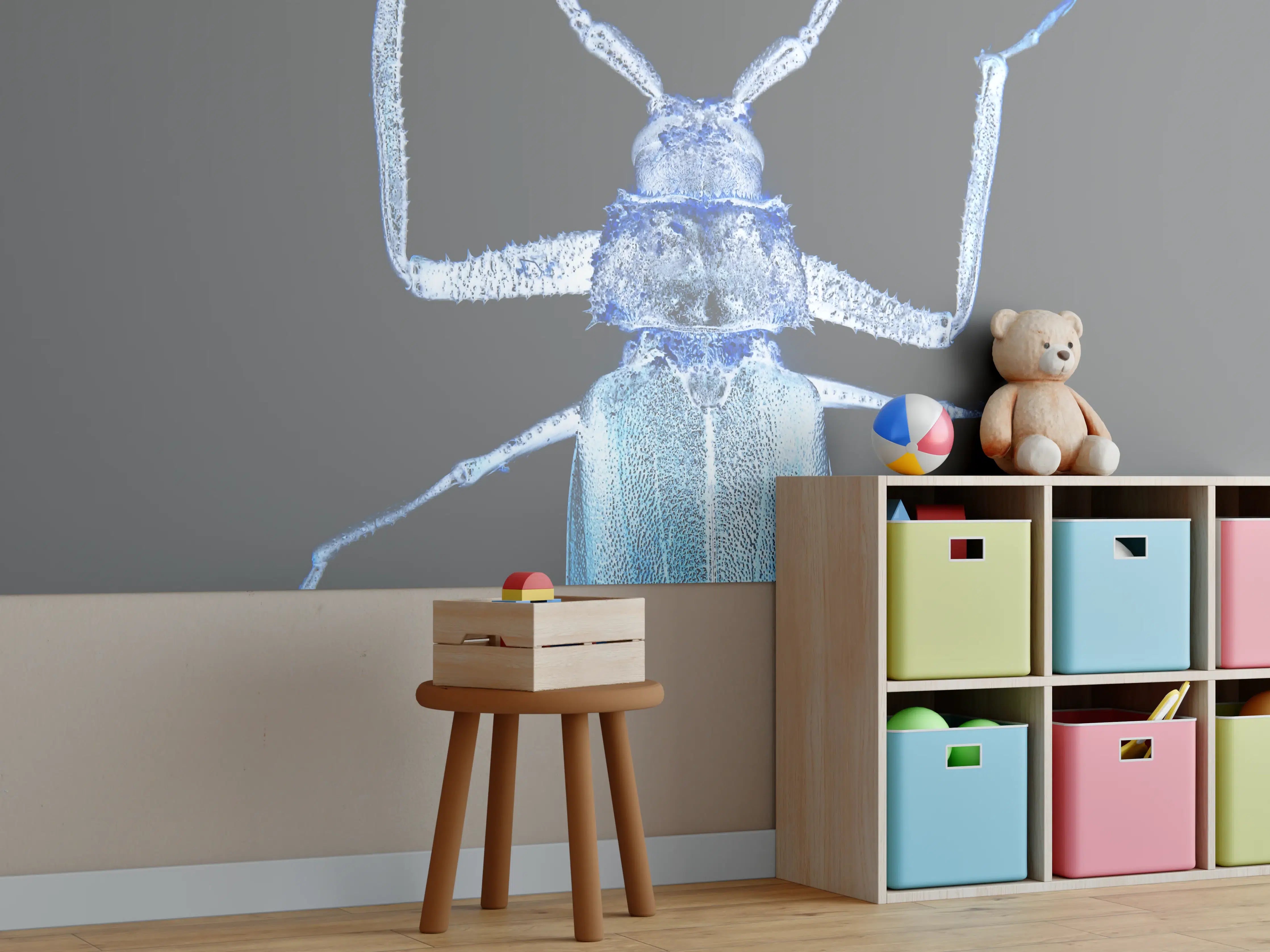 Kinderzimmer Wandgestaltung - Insekt - Nahaufnahme