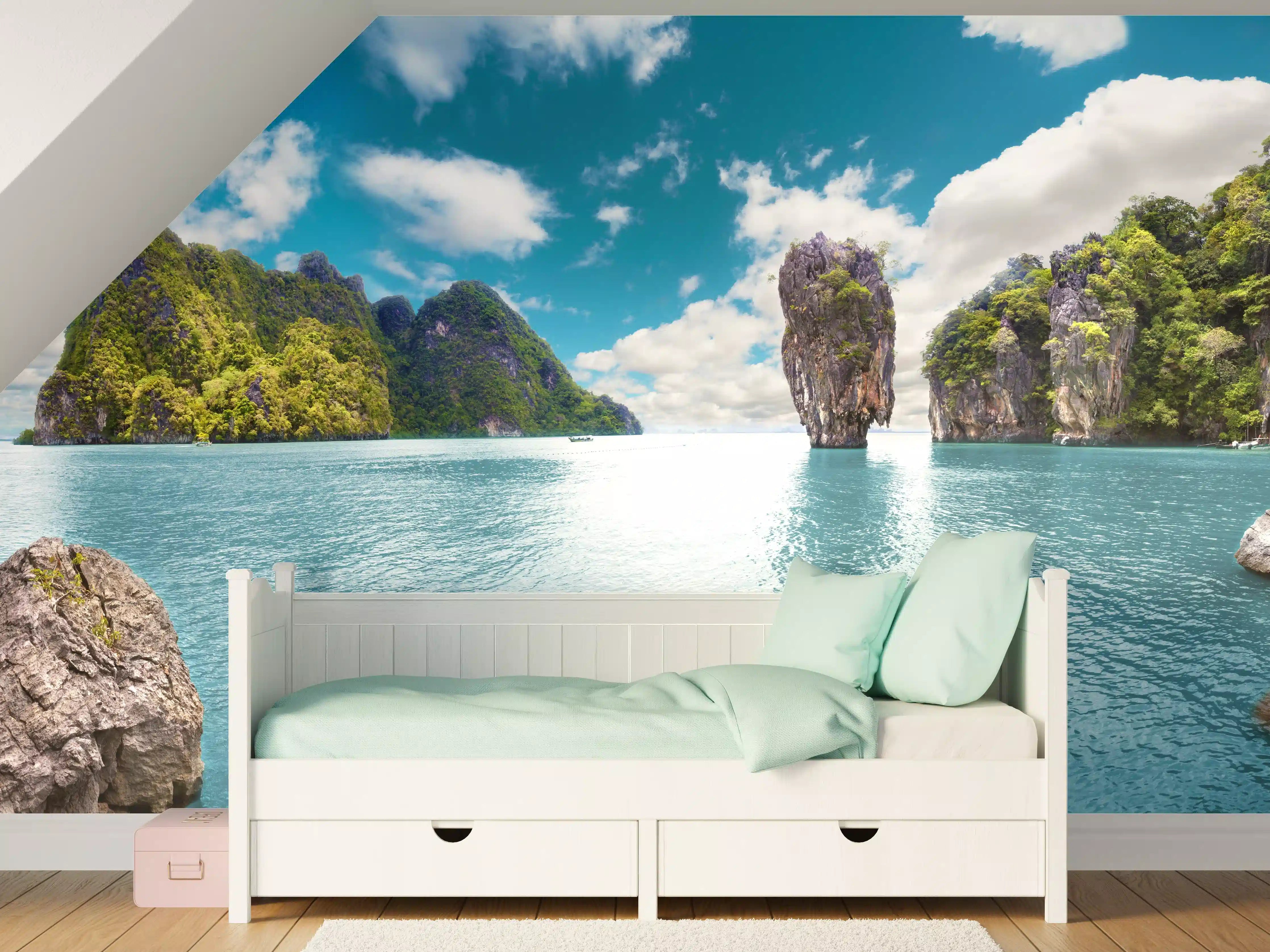 Kinderzimmer Wandgestaltung - Insellandschaft in Thailand