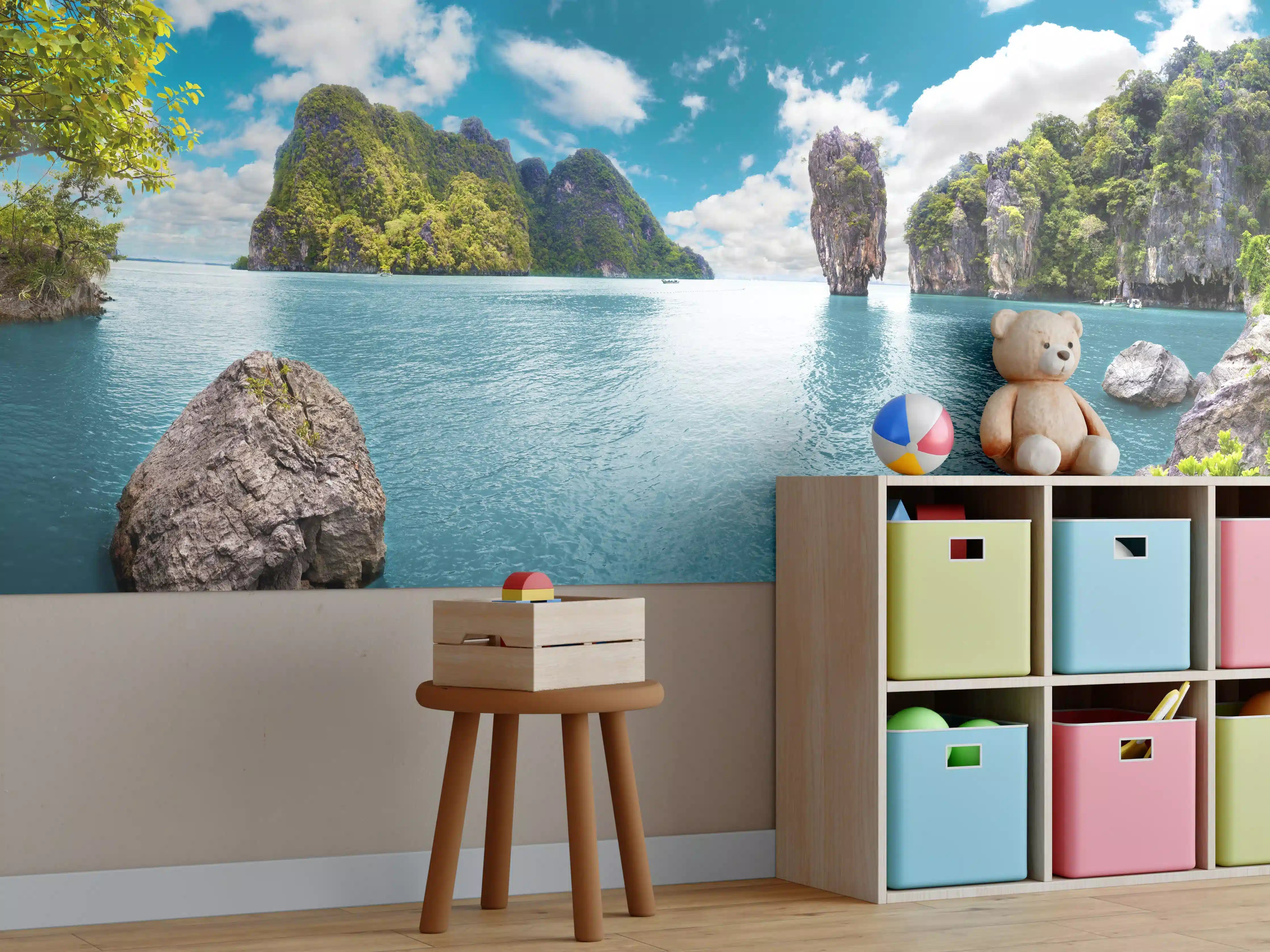 Kinderzimmer Wandgestaltung - Insellandschaft in Thailand
