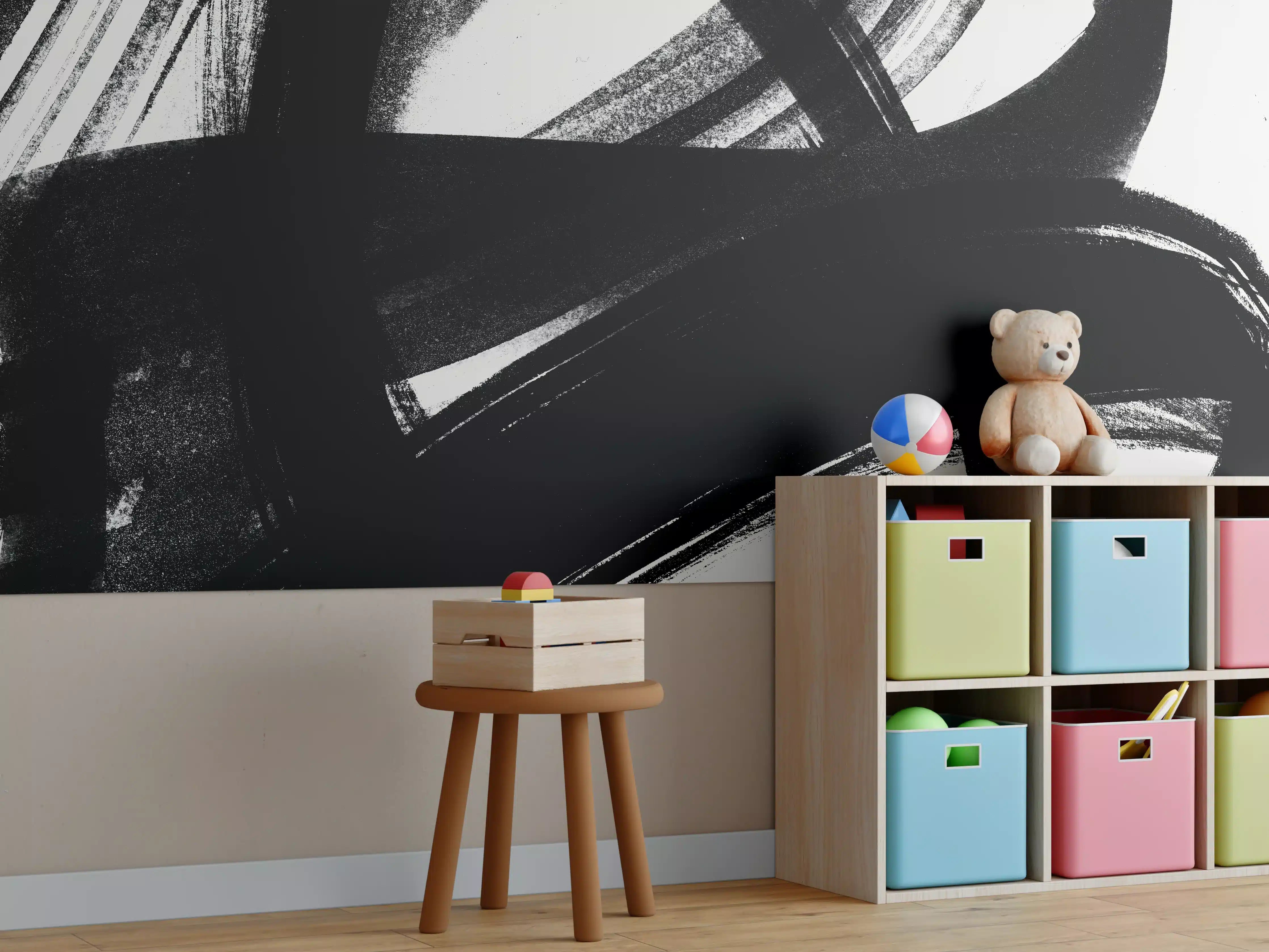 Kinderzimmer Wandgestaltung - Inspirations-Slogan Pink-Weiß